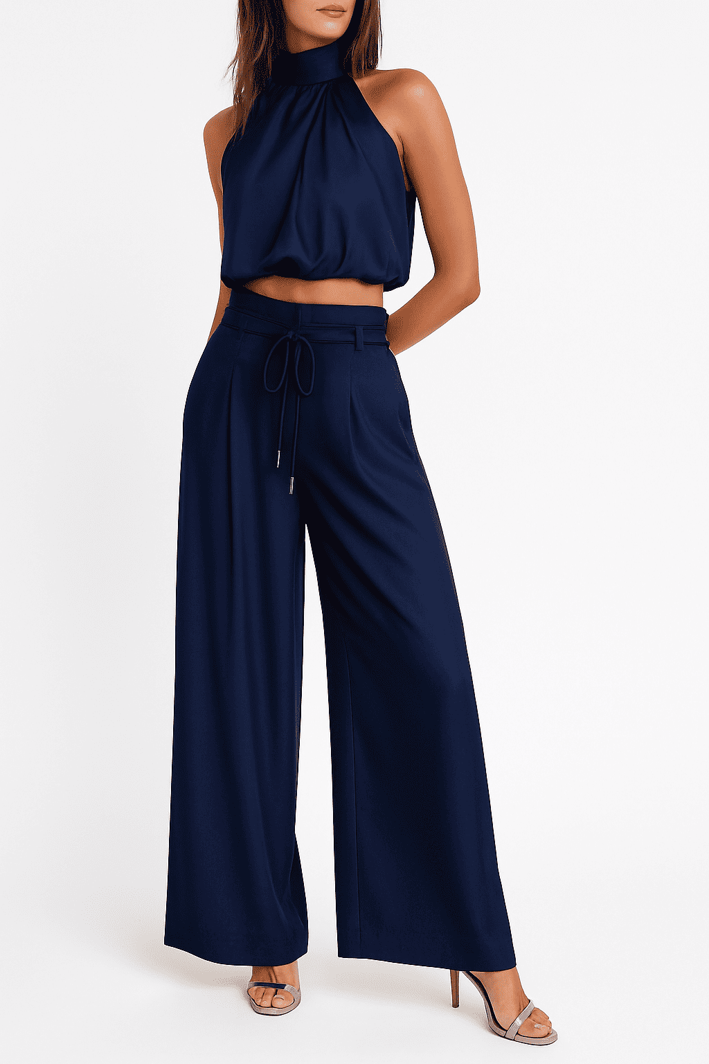 Danayln Set— Zweiteiler + Gratis Gürtel  [40 % NUR HEUTE] Weiß – Dresses | FormaLuxe