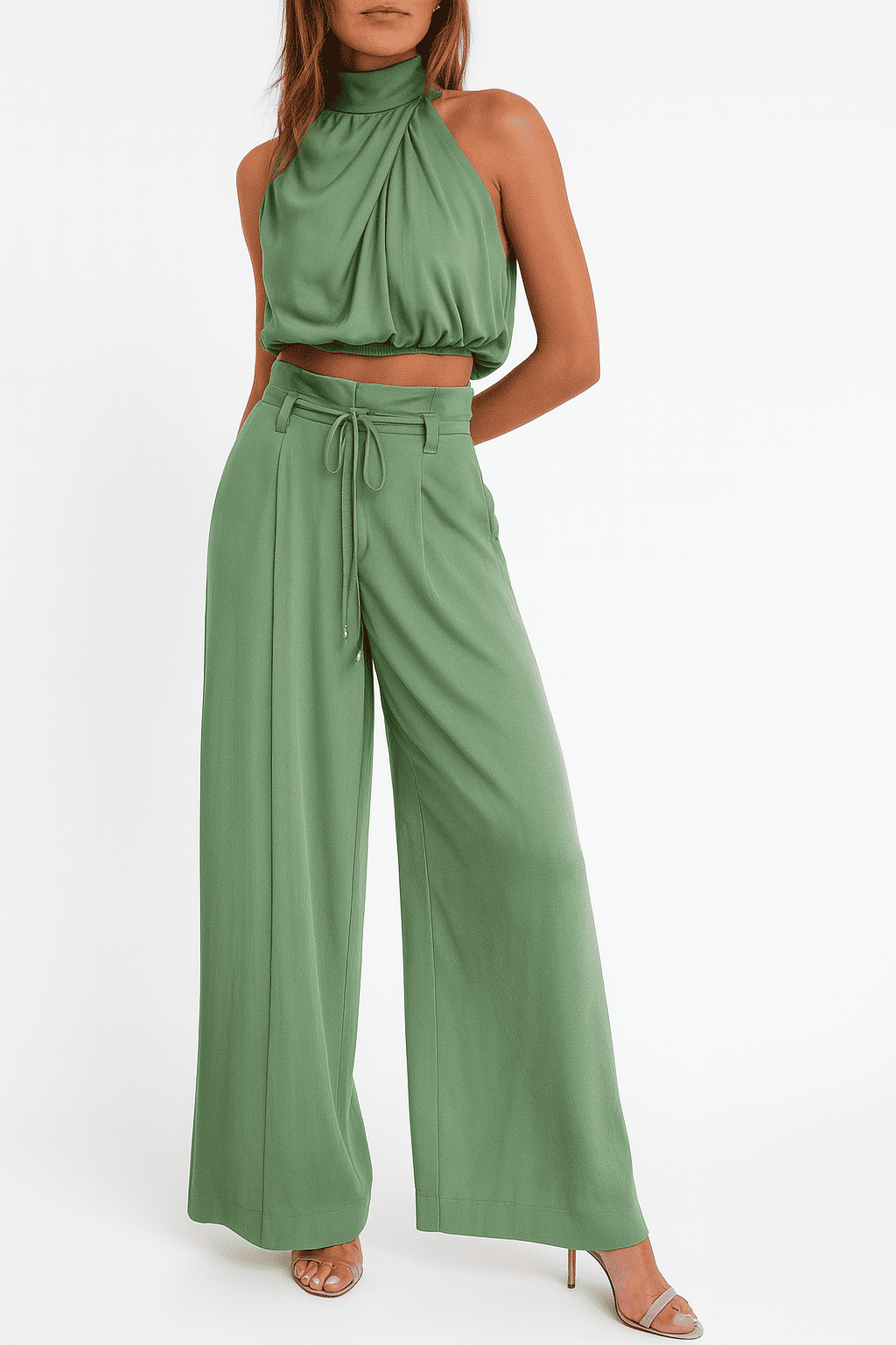 Danayln Set— Zweiteiler + Gratis Gürtel  [40 % NUR HEUTE] Weiß – Dresses | FormaLuxe