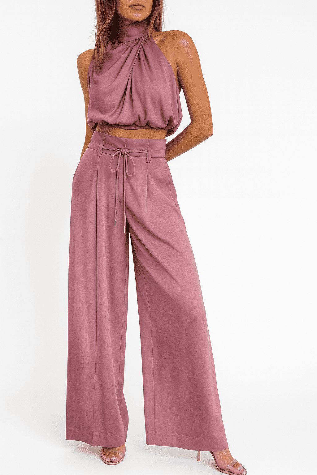 Danayln Set— Zweiteiler + Gratis Gürtel  [40 % NUR HEUTE] Weiß – Dresses | FormaLuxe