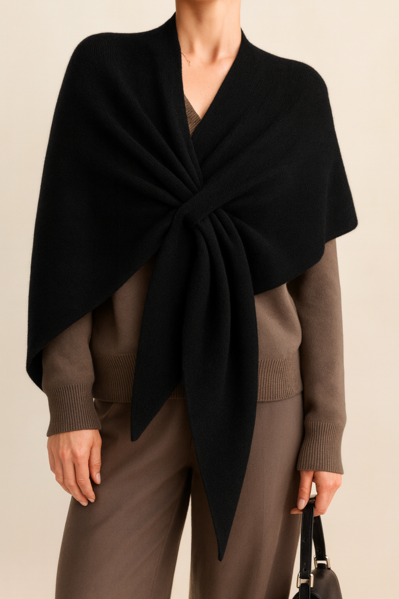 Unifarbener Premium-Damenschal Schwarz | FormaLuxe