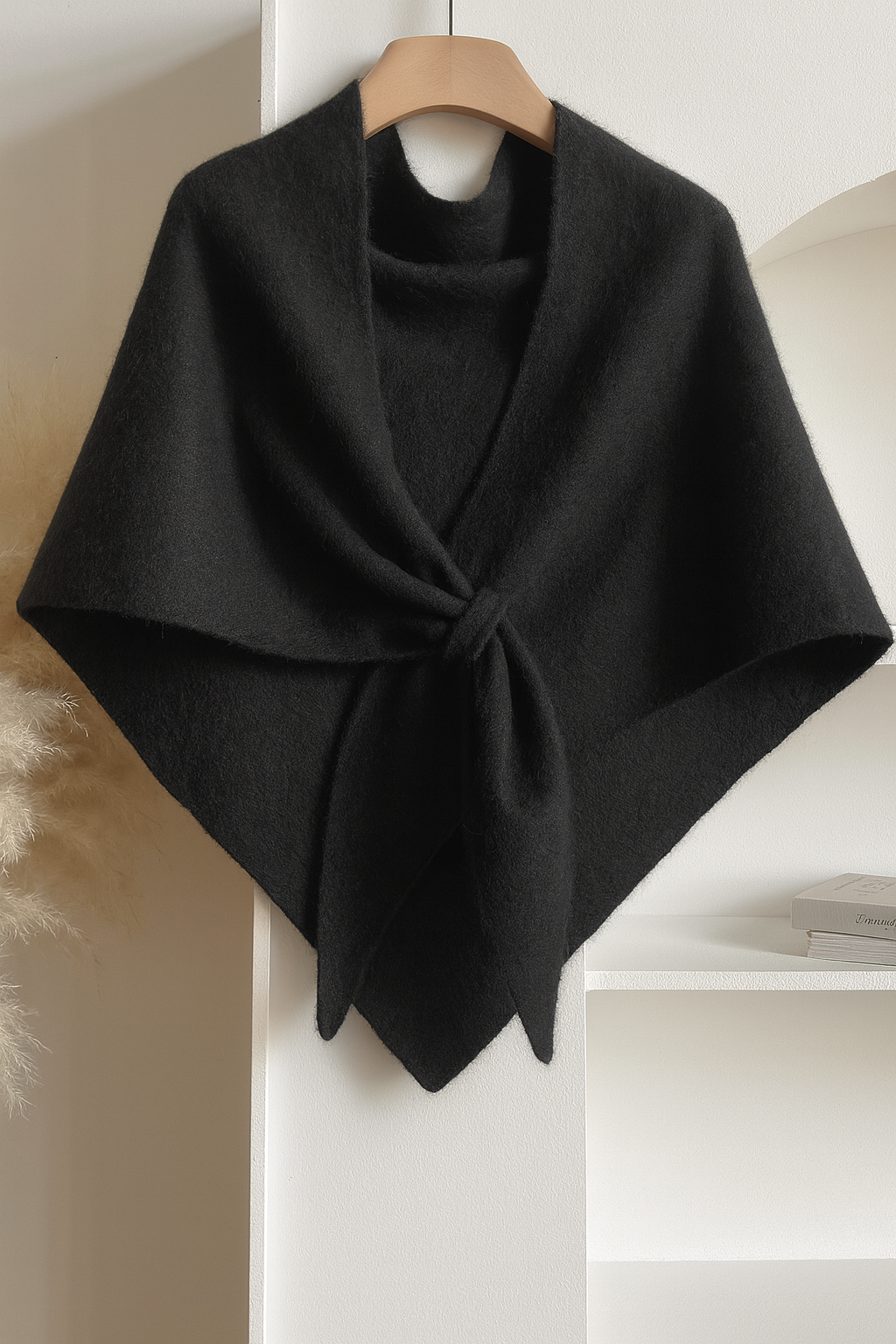 Unifarbener Premium-Damenschal Schwarz | FormaLuxe