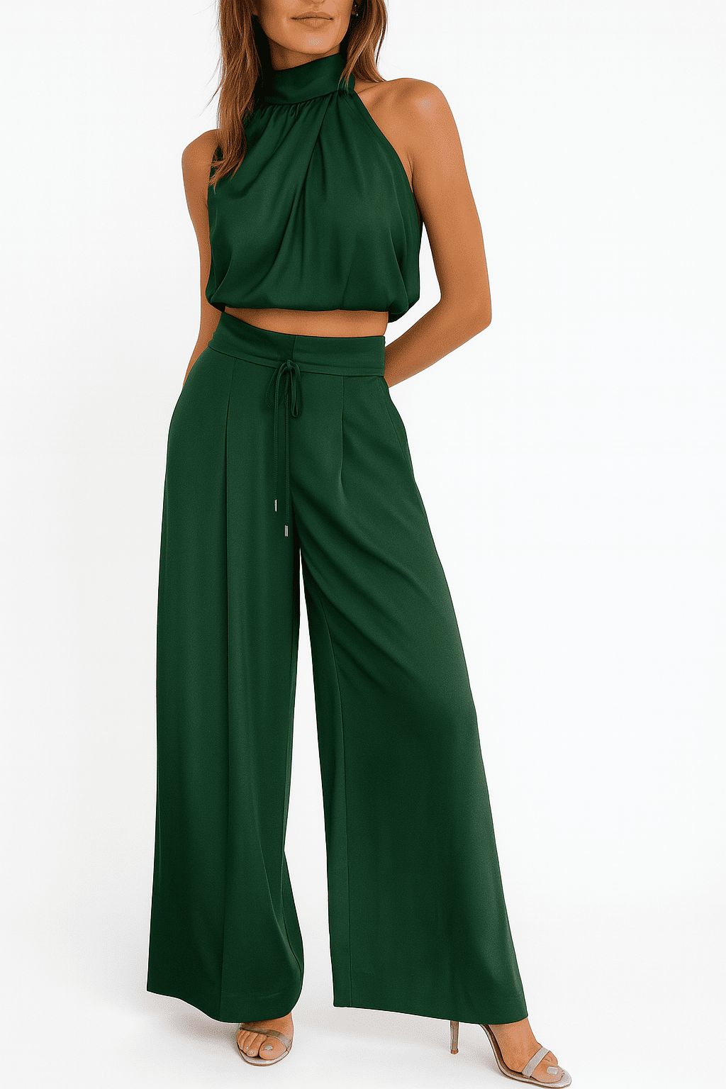 Danayln Set— Zweiteiler + Gratis Gürtel  [40 % NUR HEUTE] Weiß – Dresses | FormaLuxe
