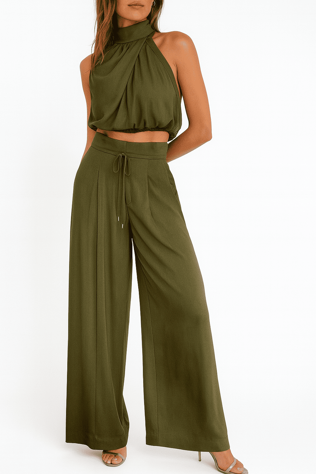 Danayln Set— Zweiteiler + Gratis Gürtel  [40 % NUR HEUTE] Weiß – Dresses | FormaLuxe