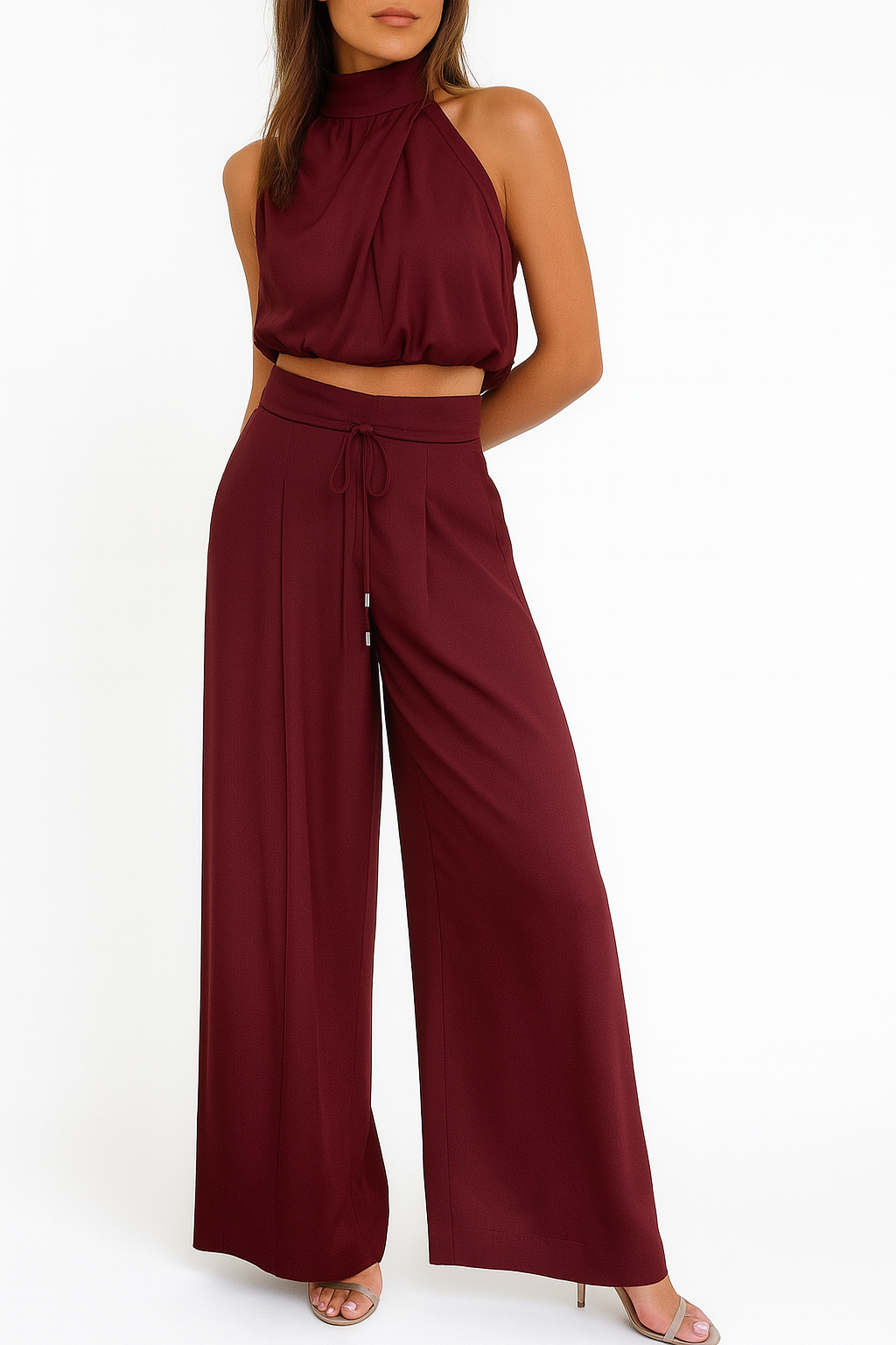 Danayln Set— Zweiteiler + Gratis Gürtel  [40 % NUR HEUTE] Weiß – Dresses | FormaLuxe