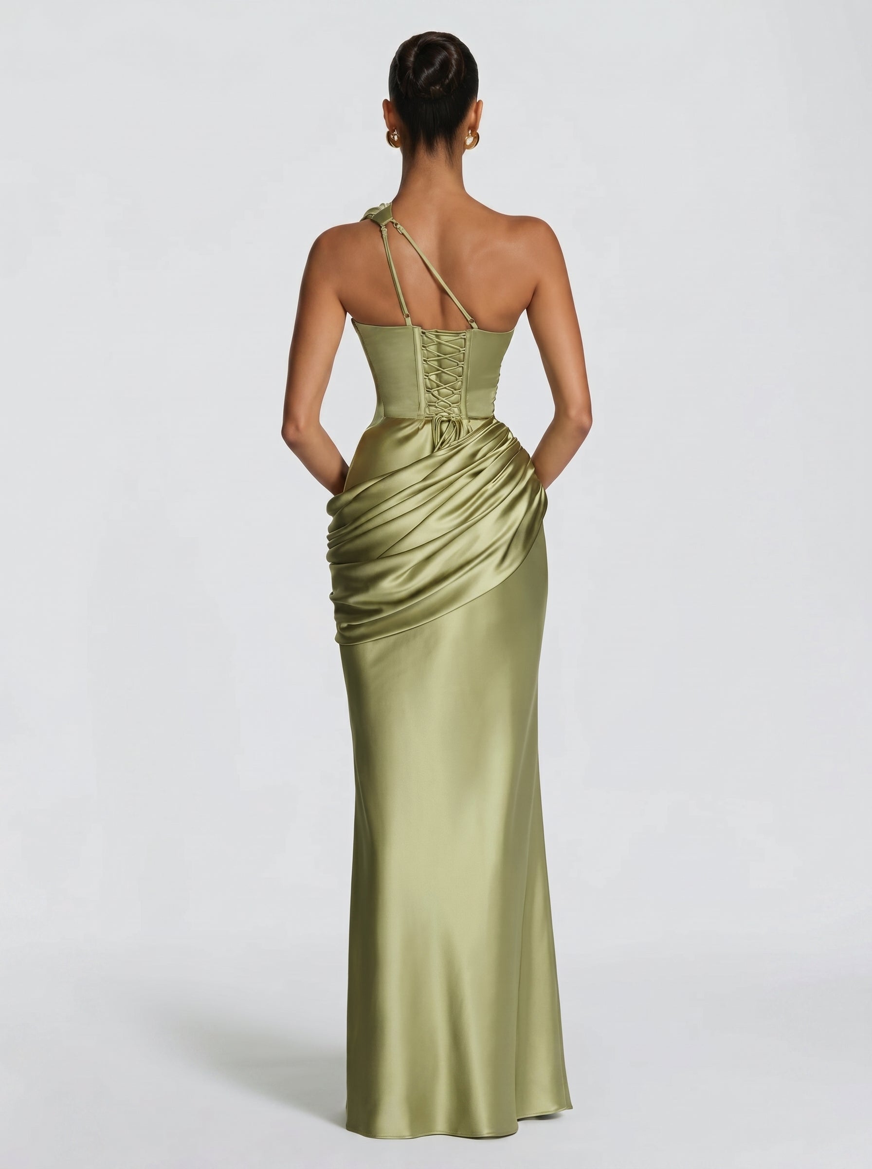 Emina Maxikleid Olivgrün – Dress | FormaLuxe