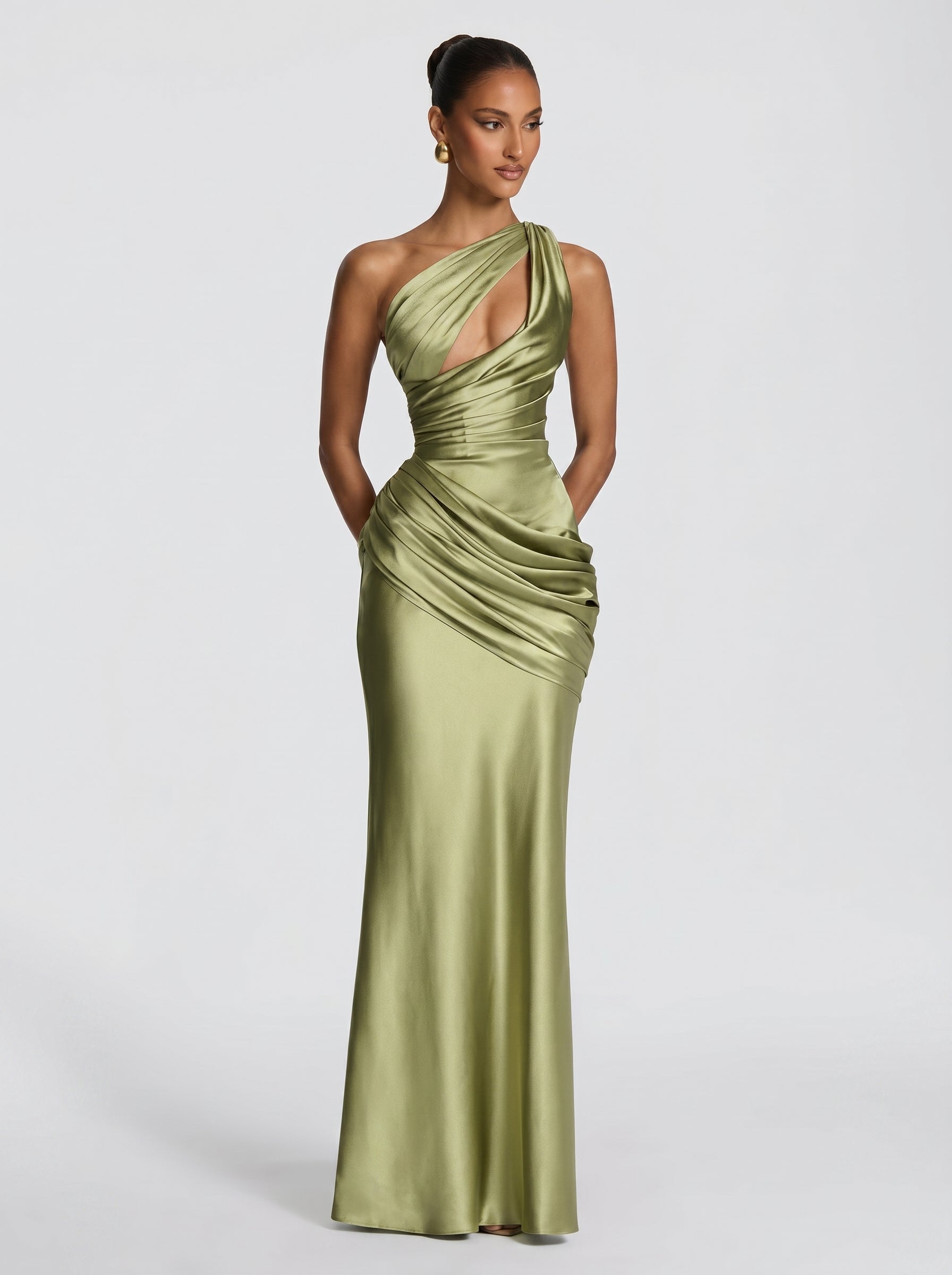 Emina Maxikleid Olivgrün – Dress | FormaLuxe
