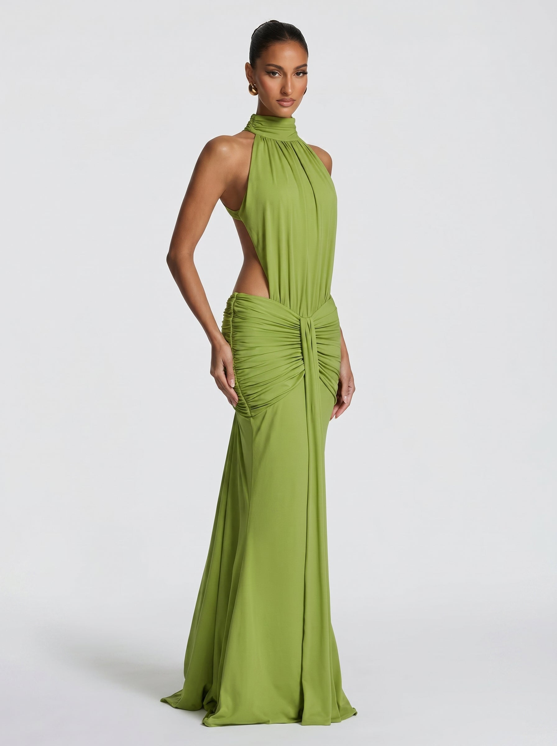 Fasina Maxikleid Olivgrün – Dress | FormaLuxe