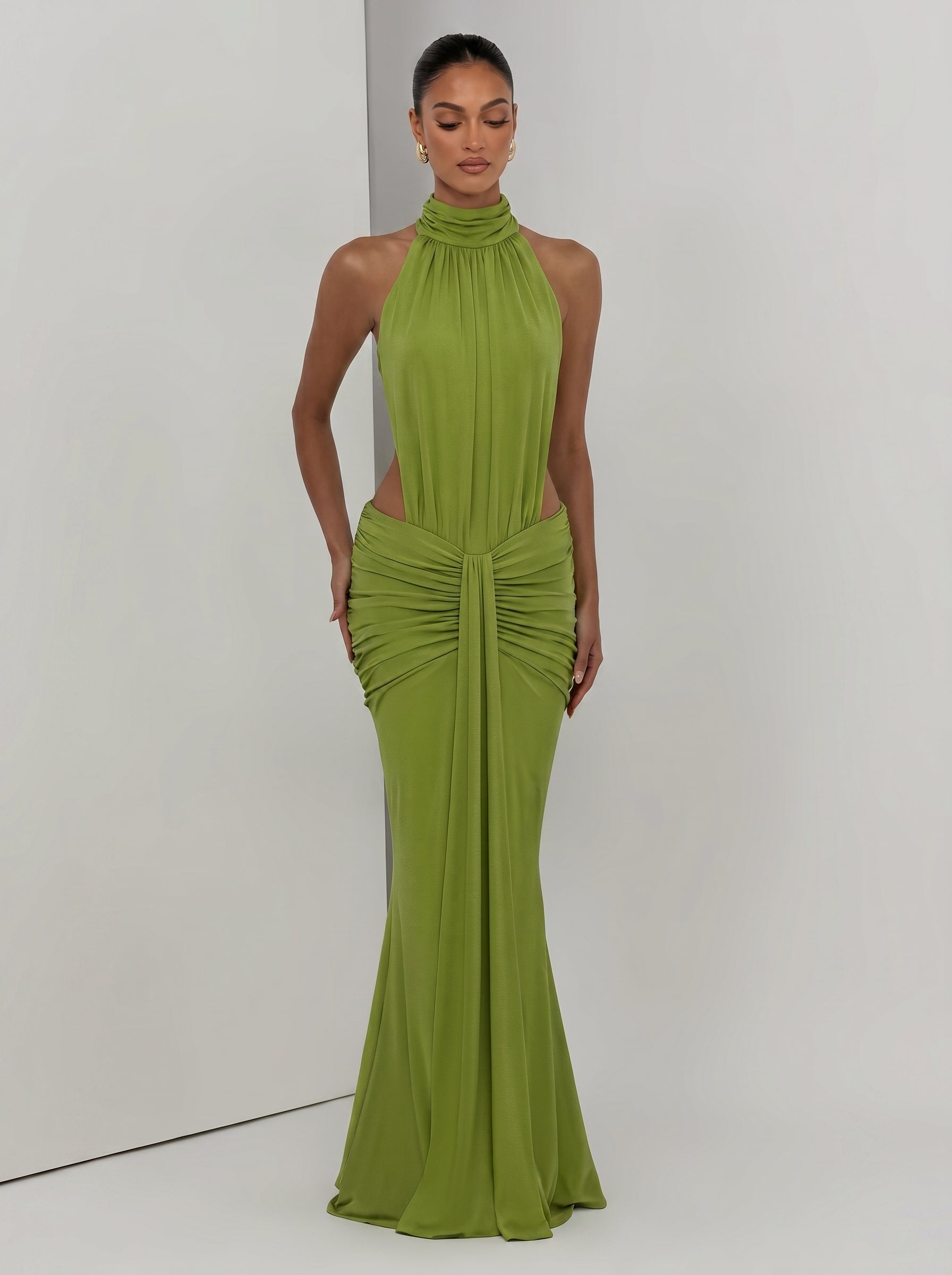 Fasina Maxikleid Olivgrün – Dress | FormaLuxe