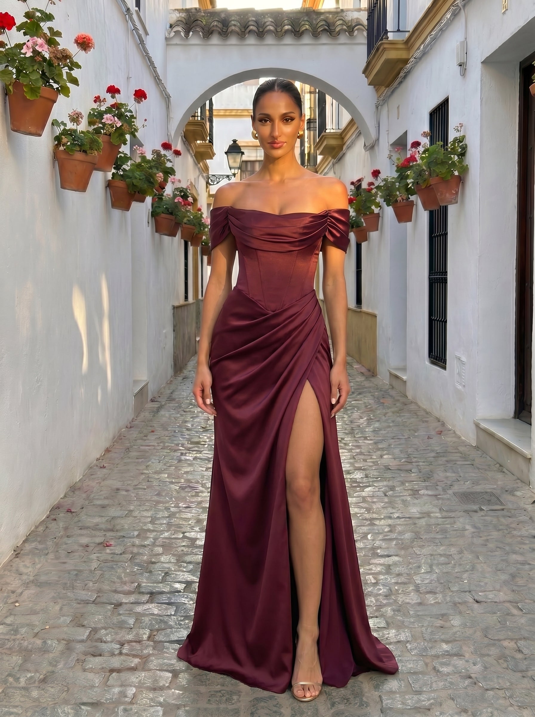 Riona Maxikleid Kirsche | FormaLuxe