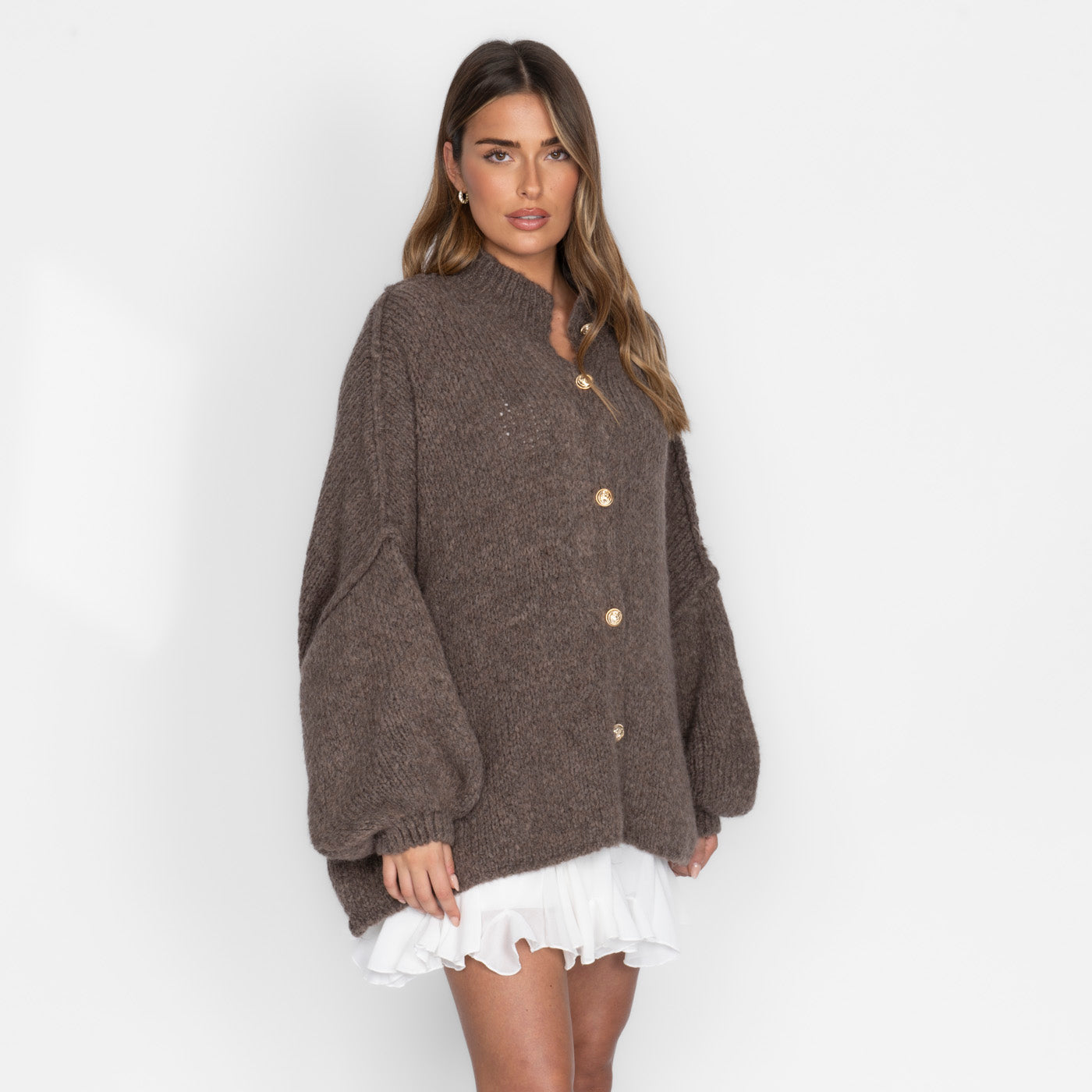 Greta | Oversized Strickjacke aus Grobstrick