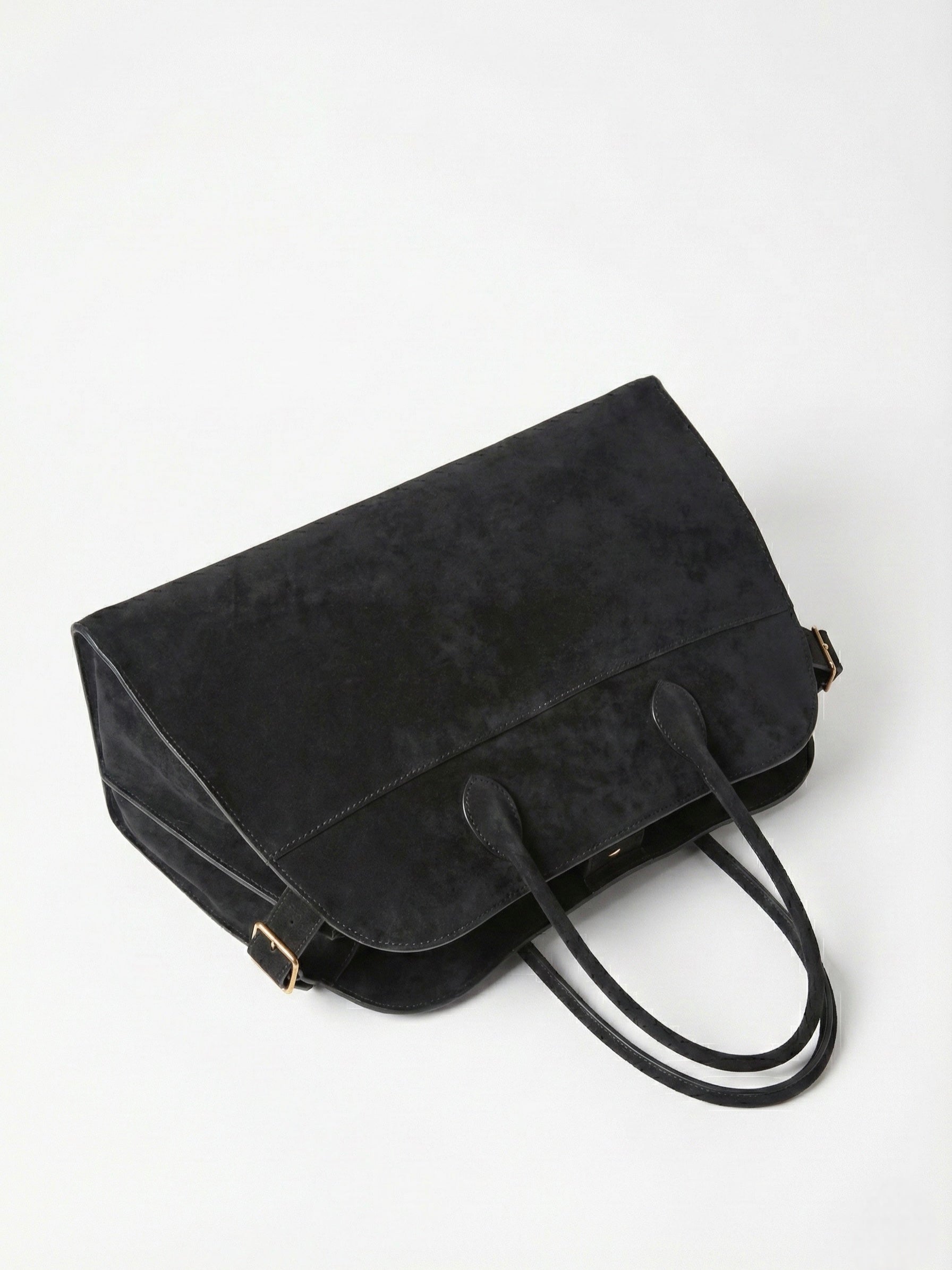 Henna | Suede Large Shopper Tote Bag Brown | FormaLuxe