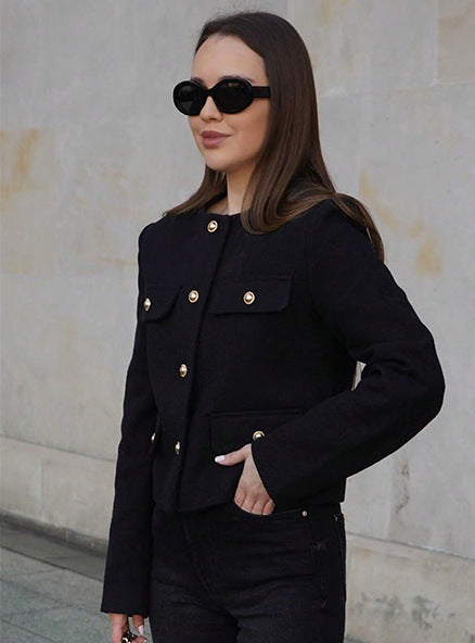 SIENA | Short Vintage Faux Leather Jacket