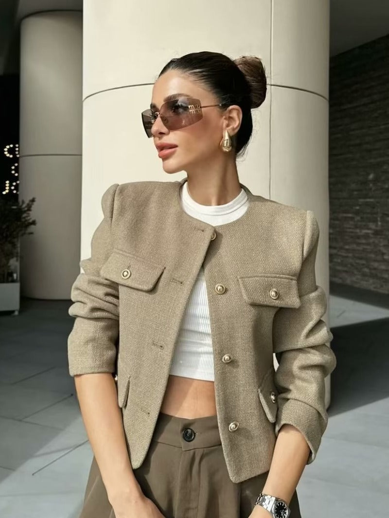 SIENA | Short Vintage Faux Leather Jacket