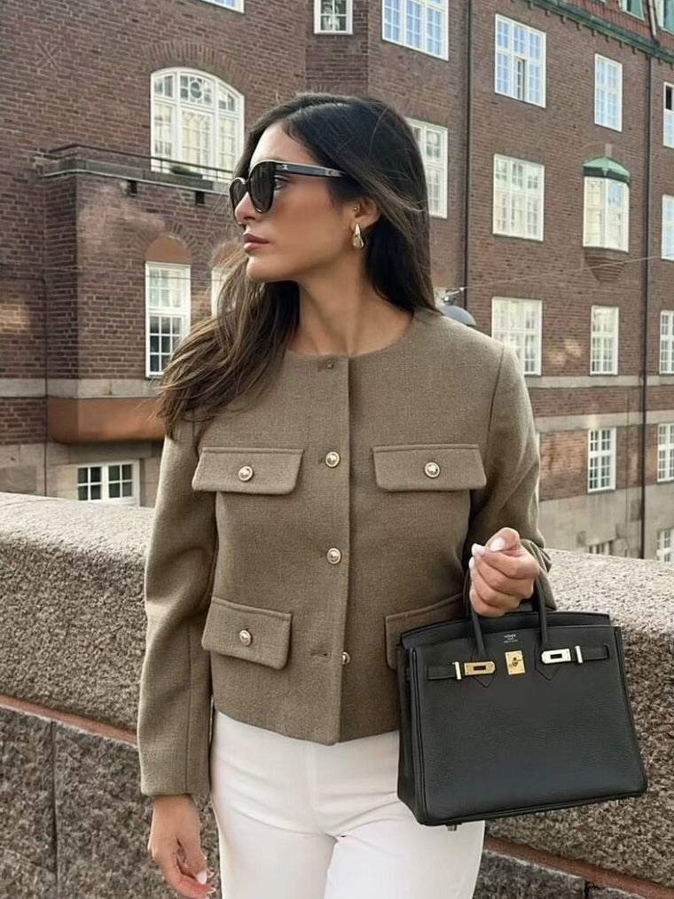 SIENA | Short Vintage Faux Leather Jacket