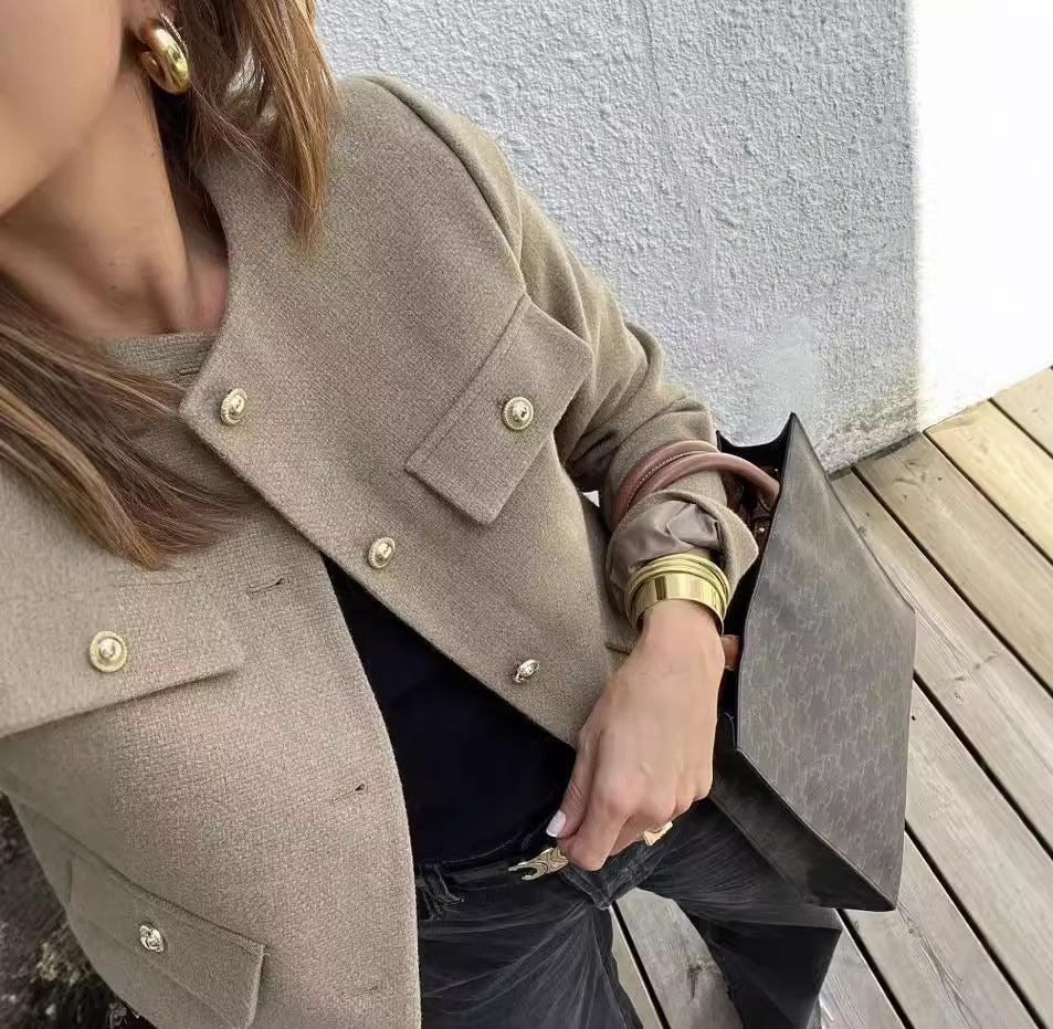 SIENA | Short Vintage Faux Leather Jacket
