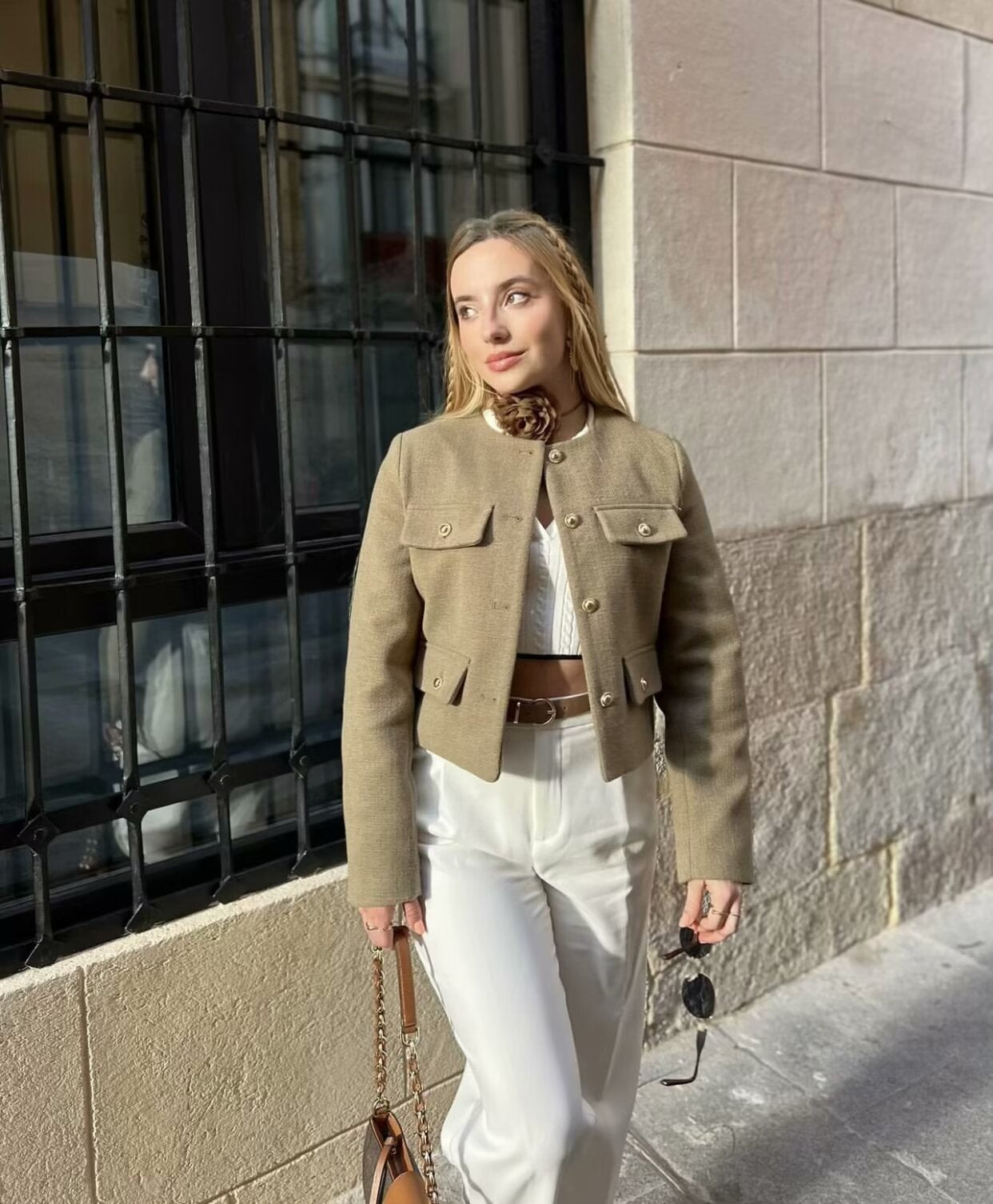 SIENA | Short Vintage Faux Leather Jacket