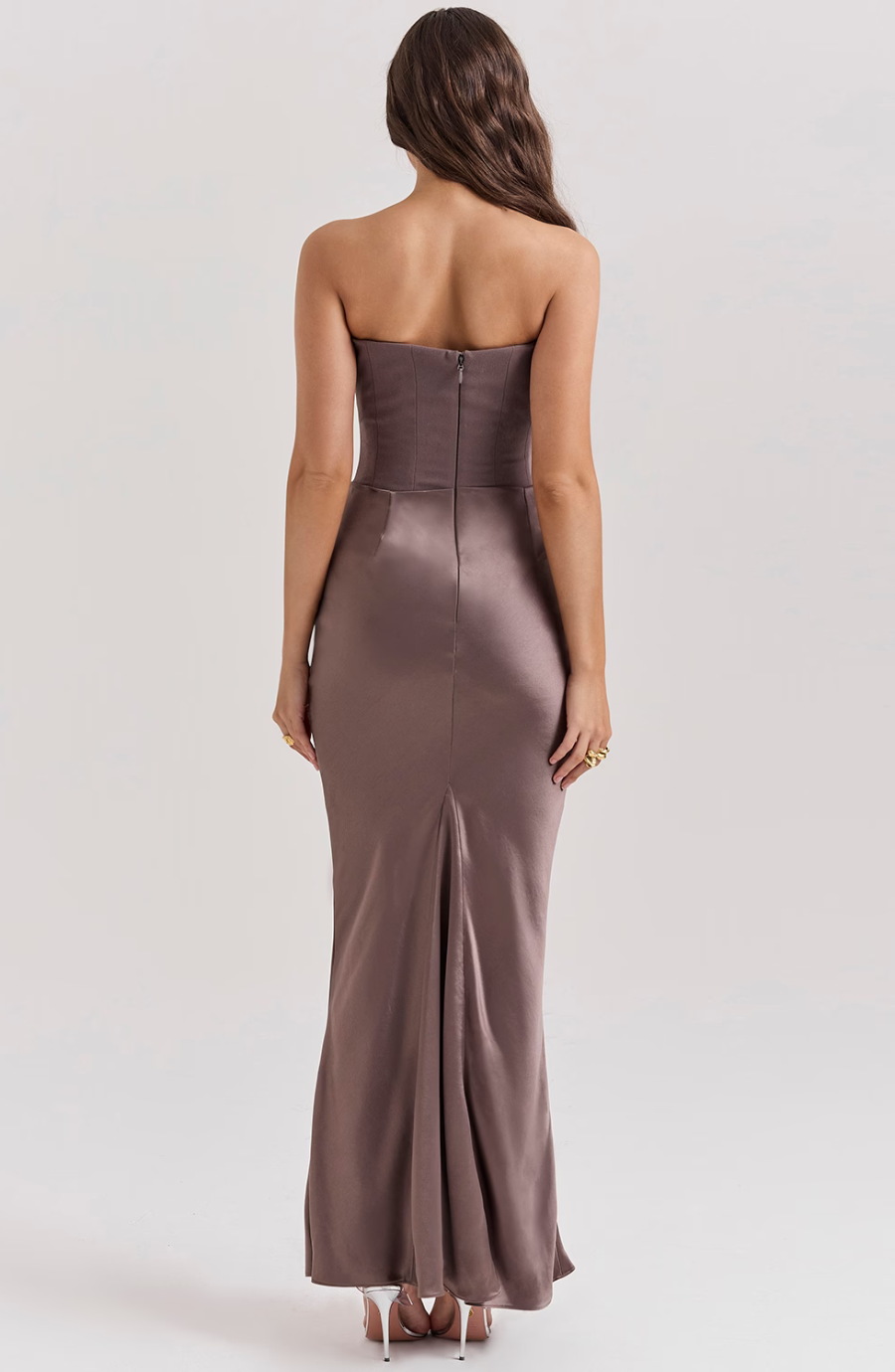 Tessa | Trägerloses Maxikleid Black | FormaLuxe
