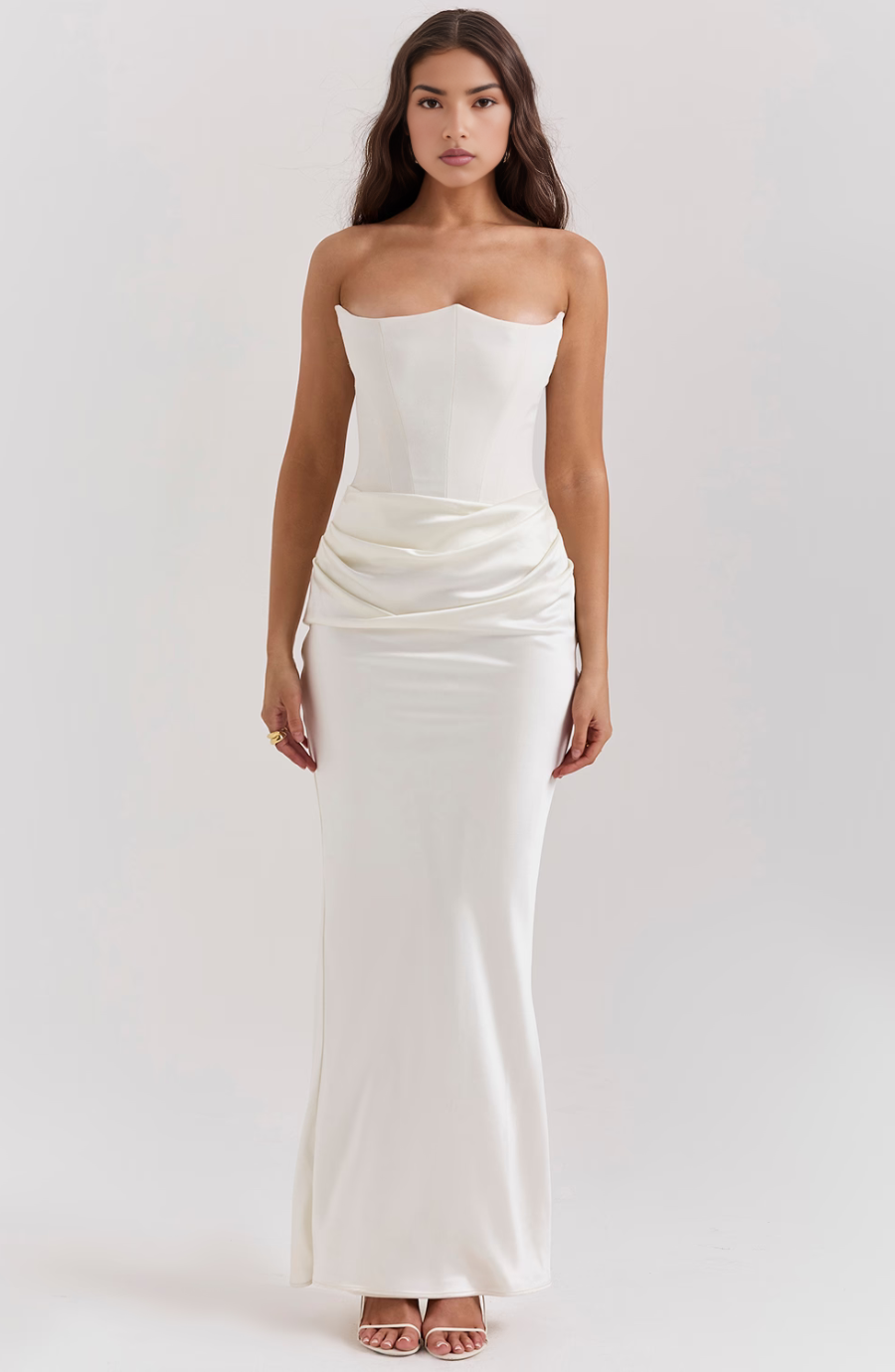 Tessa | Trägerloses Maxikleid Black | FormaLuxe