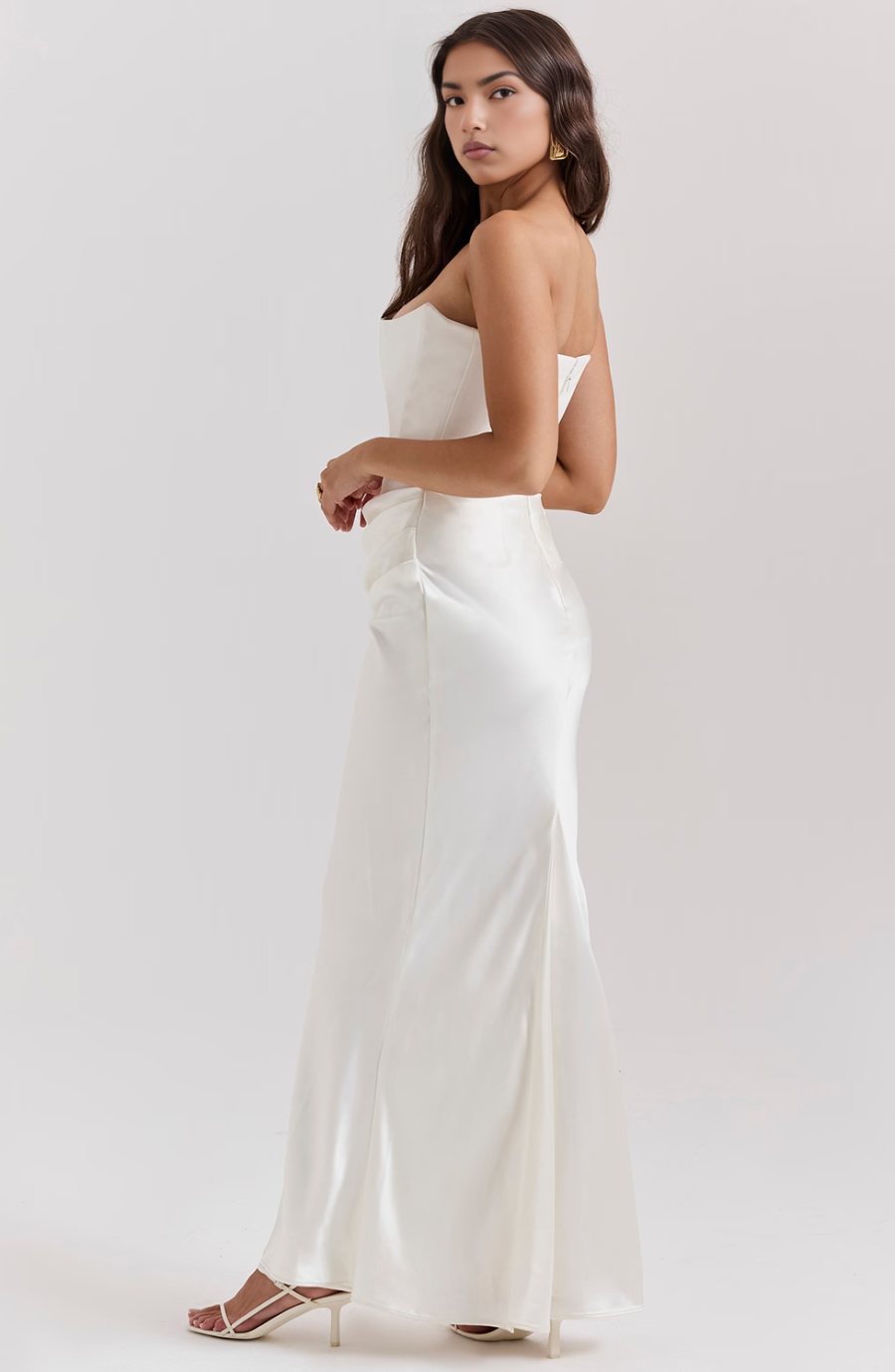 Tessa | Trägerloses Maxikleid Black | FormaLuxe