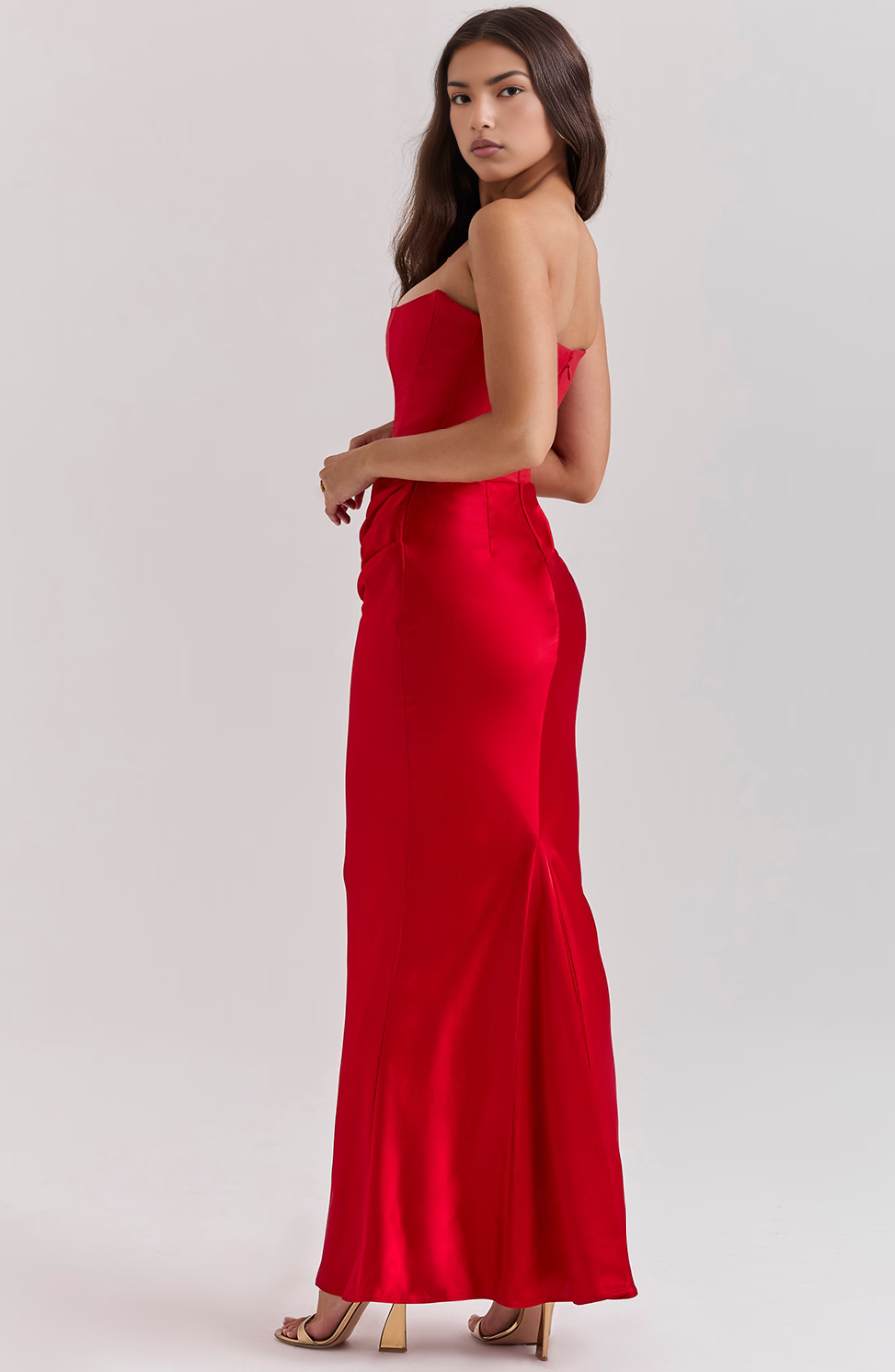 Tessa | Trägerloses Maxikleid Black | FormaLuxe