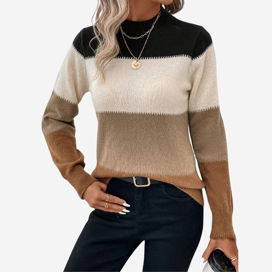 Kelly | Sweater Black/Brown | FormaLuxe