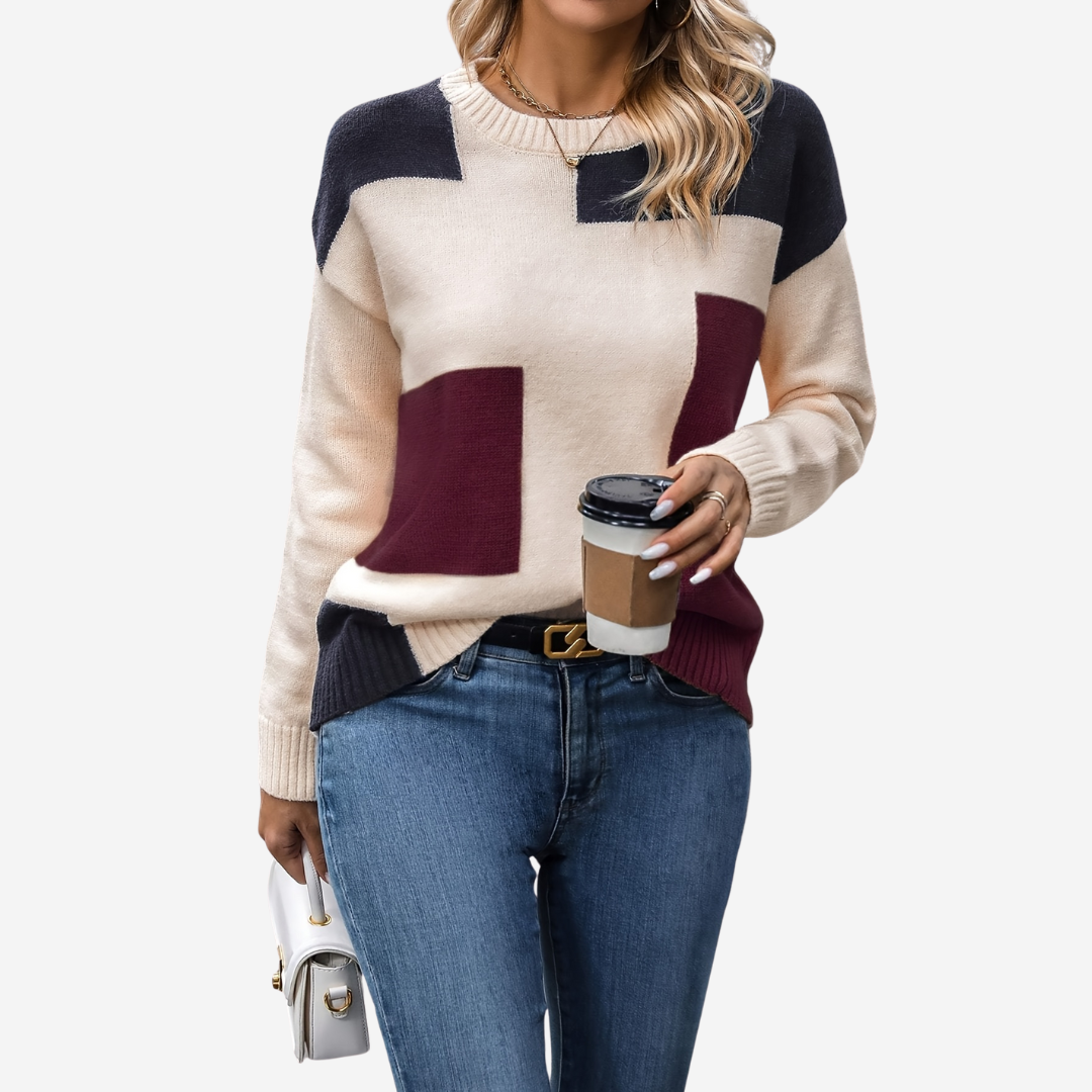 Melanie | Sweater Black/Red | FormaLuxe