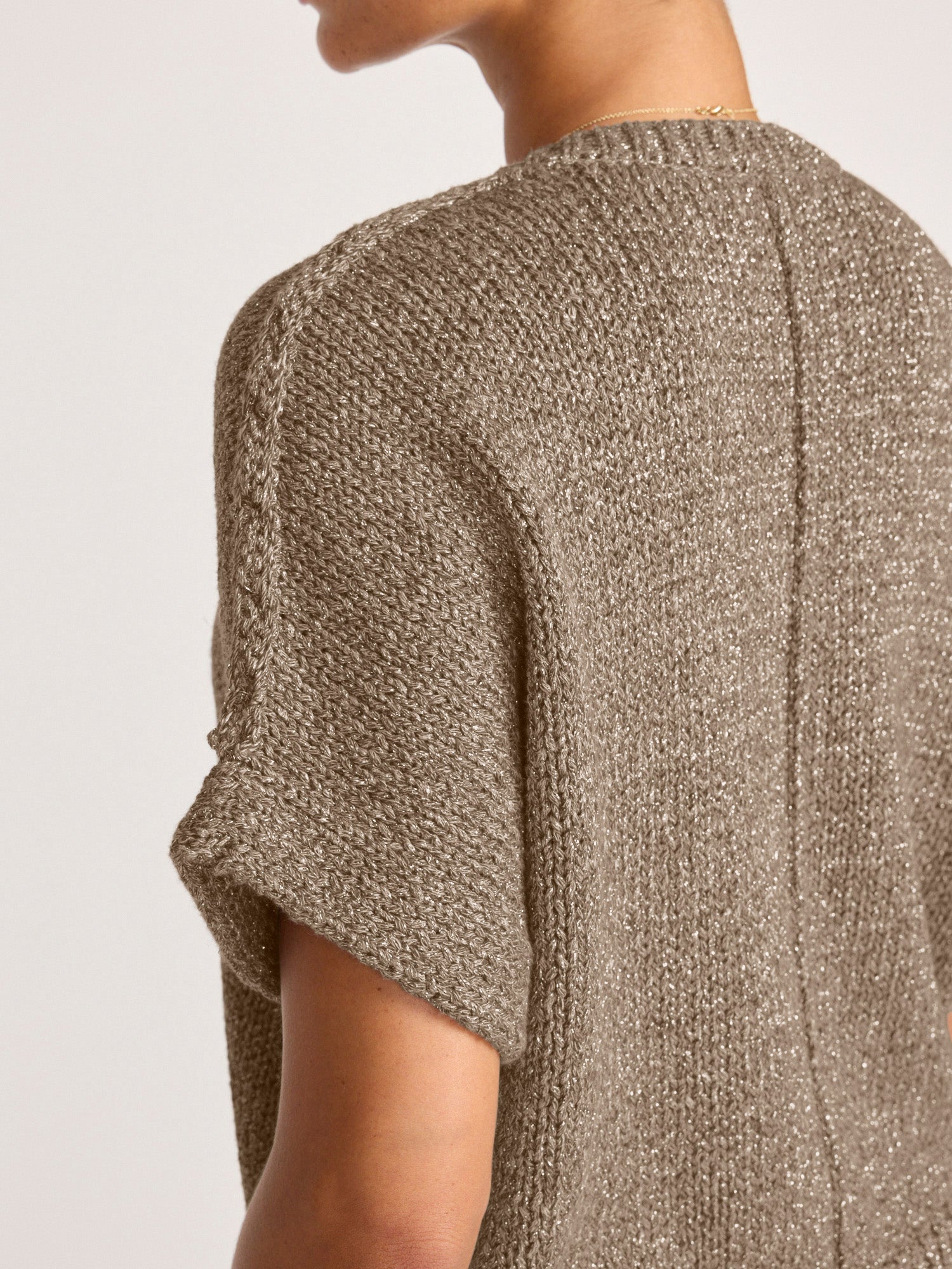 The Gaia Metallic Tee – Tops | FormaLuxe