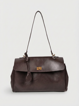 Structured Shoulder Bag with Turn-Lock Closure – Cecil