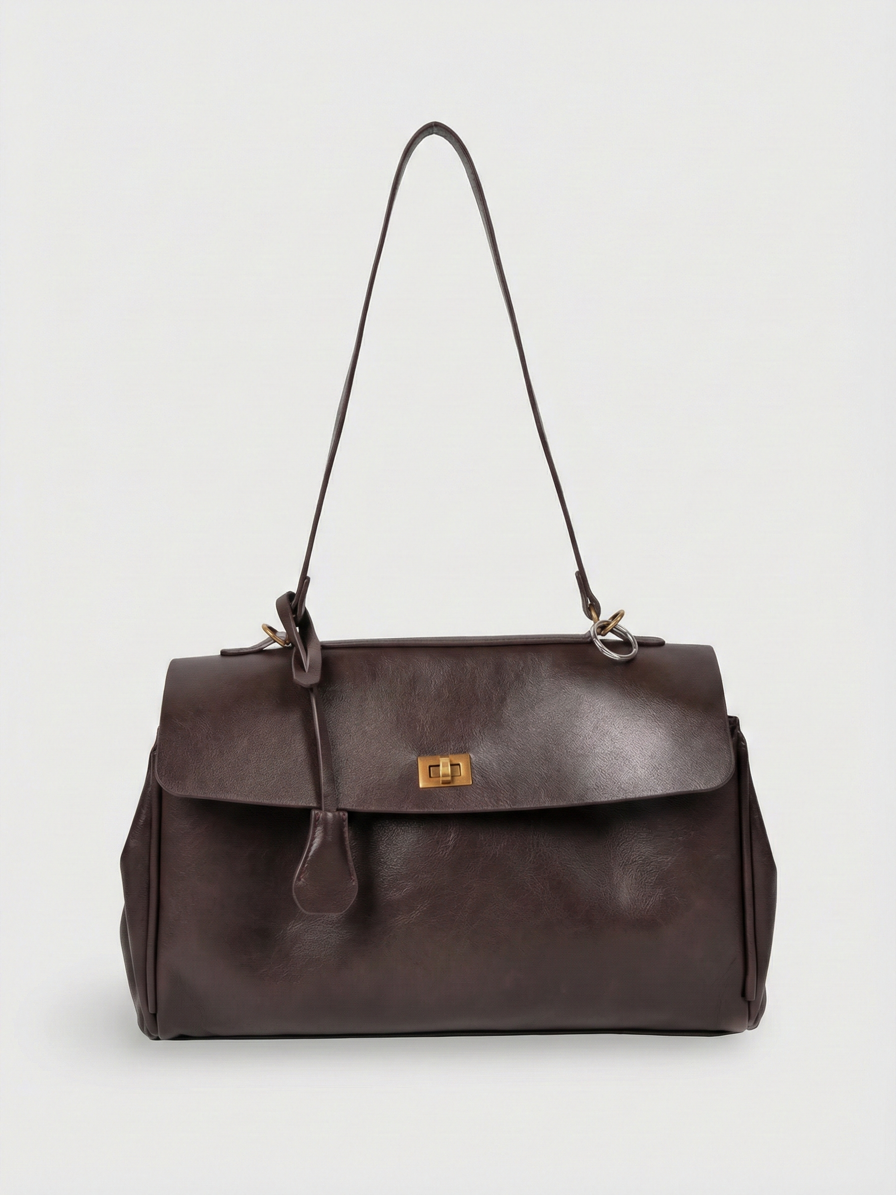 Cecil | Structured Shoulder Bag Dark Brown | FormaLuxe