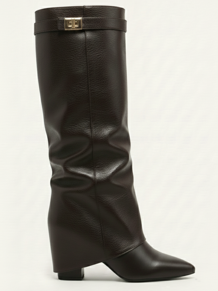 Leeds | Bottes hautes souples en similicuir Noir | FormaLuxe