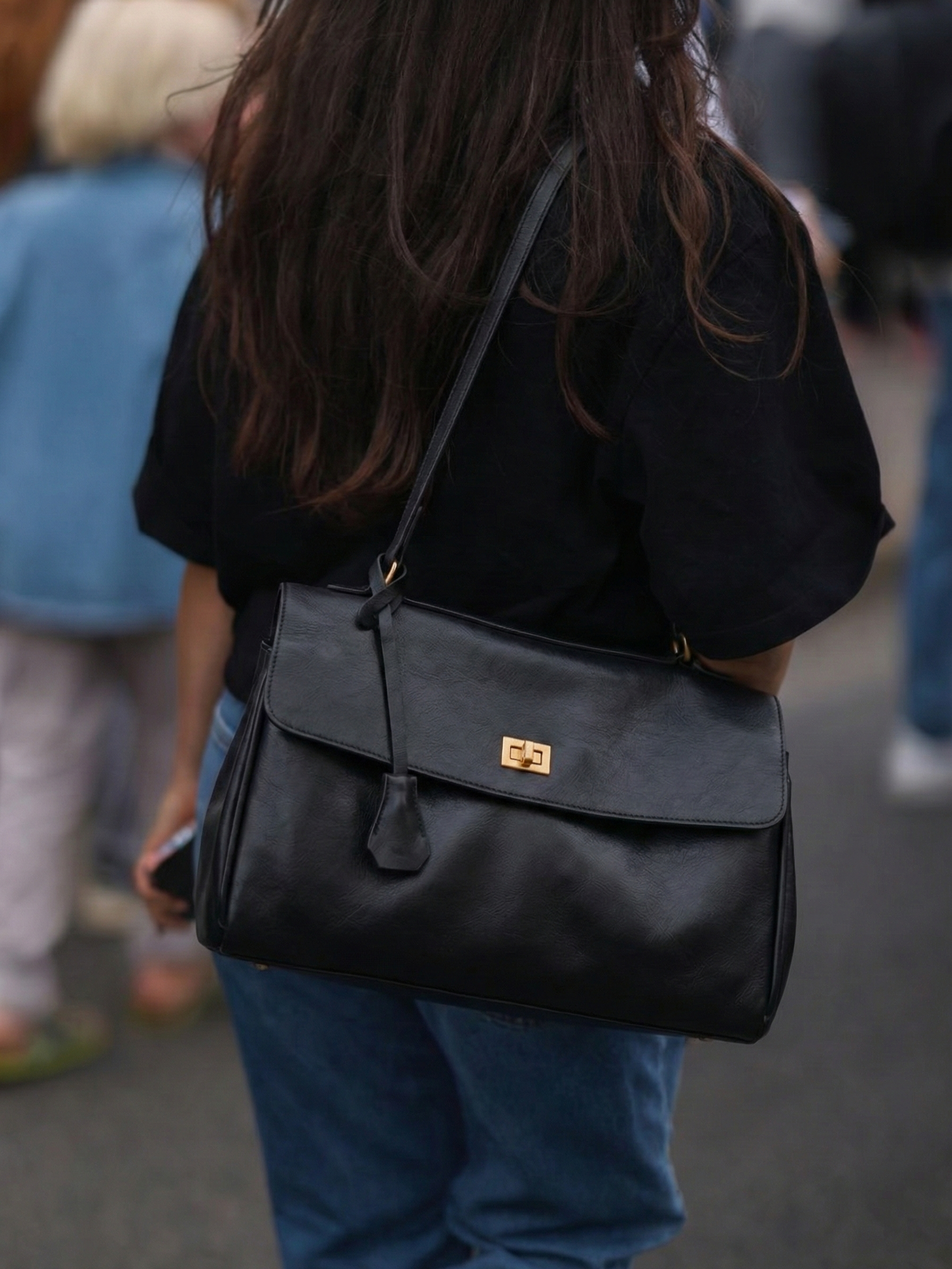 Cecil | Structured Shoulder Bag Dark Brown | FormaLuxe