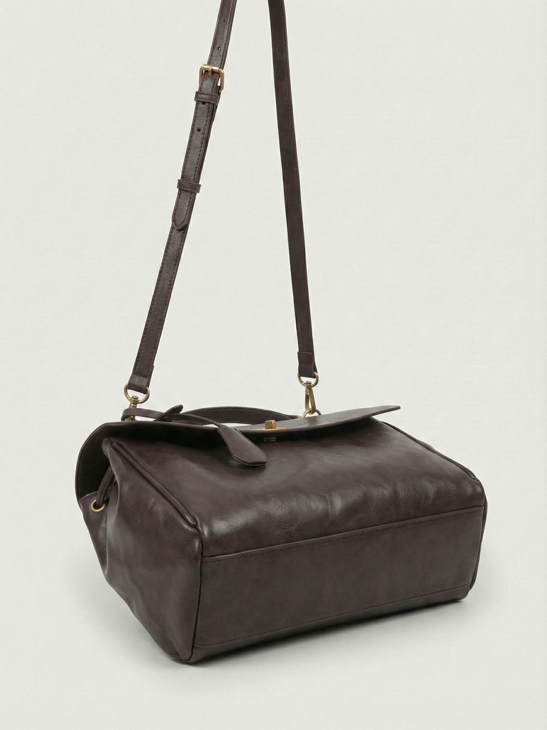 Cecil | Structured Shoulder Bag Dark Brown | FormaLuxe