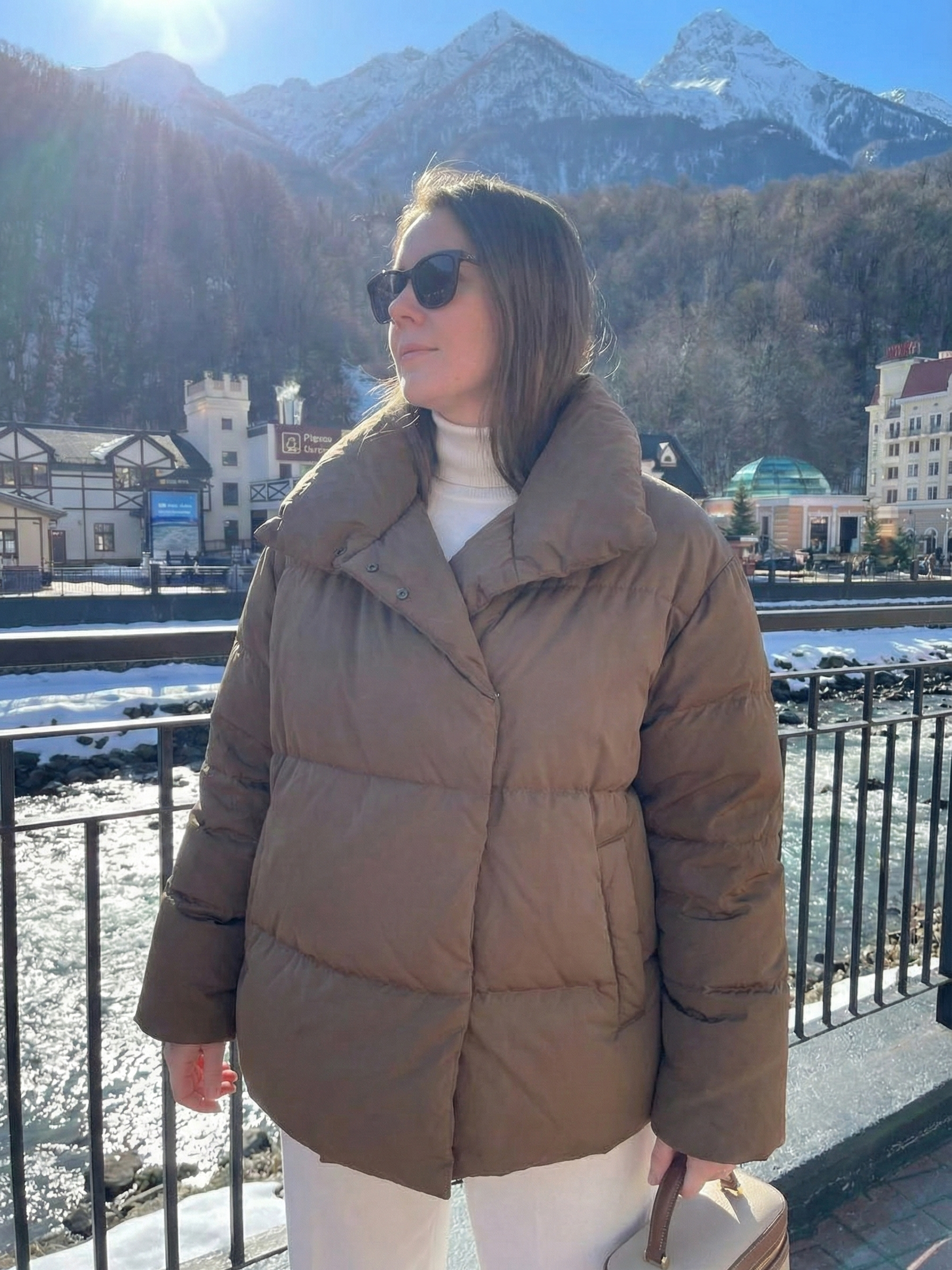 Maddison | Doudoune oversize à col montant Noir | FormaLuxe