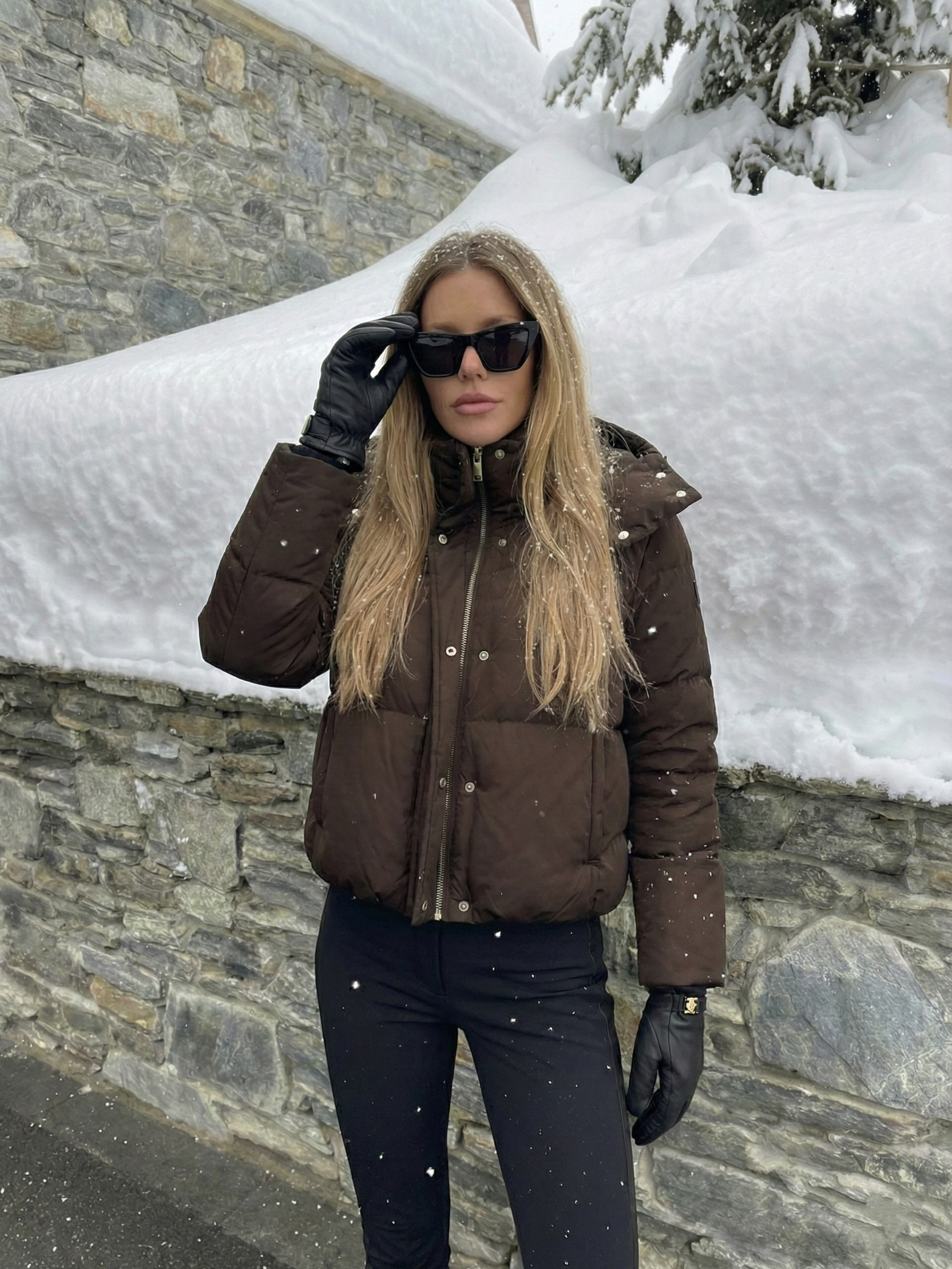 Jackie | Doudoune à col montant Noir | FormaLuxe