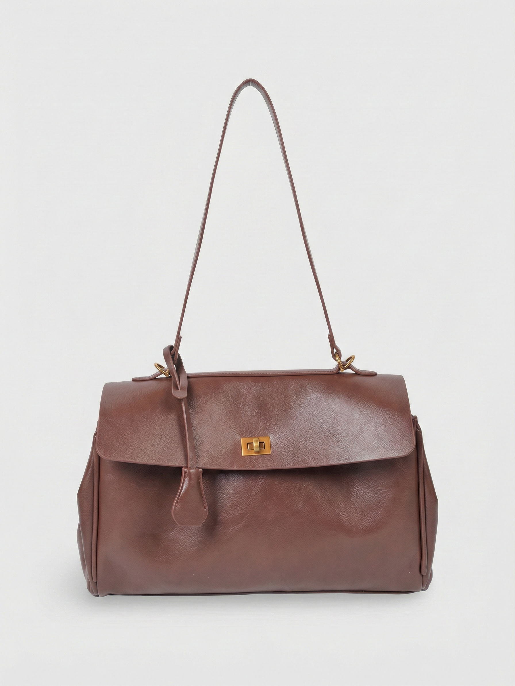 Cecil | Structured Shoulder Bag Dark Brown | FormaLuxe