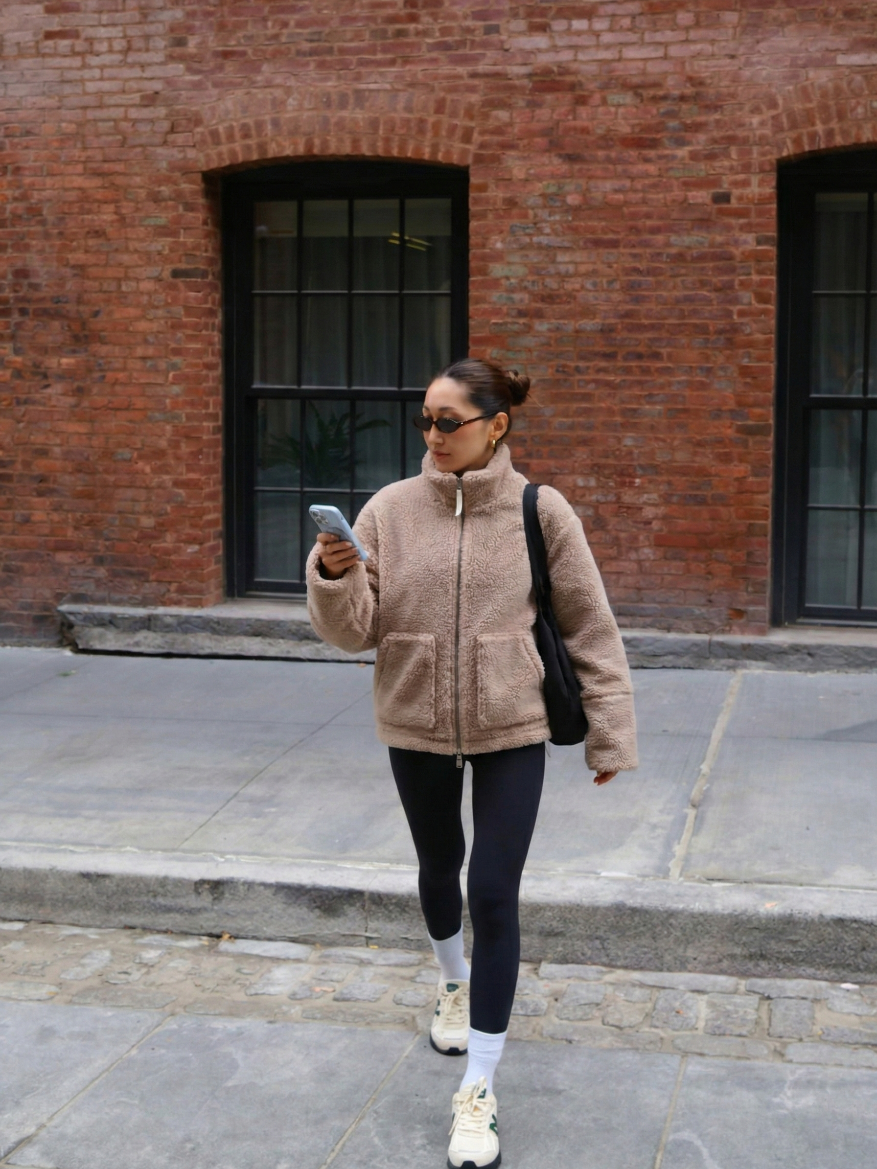 Maddy | Veste imperméable zippée en polaire Teddy à col montant Blanc | FormaLuxe