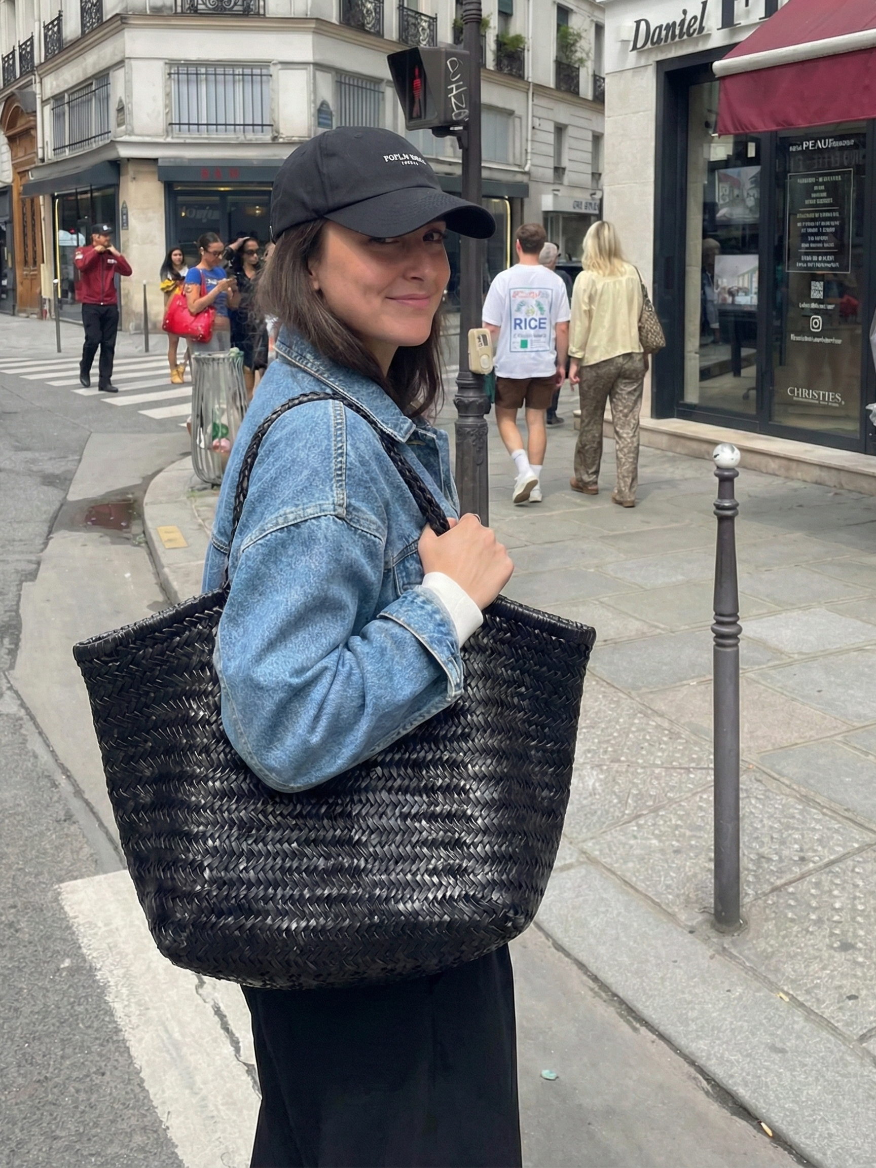April | Woven Oversized Tote Bag Dark Brown | FormaLuxe