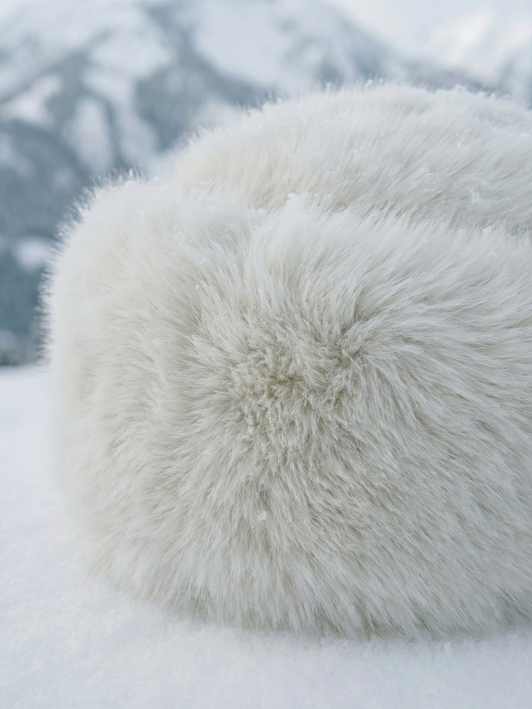 Sia | Bonnet d'hiver en fausse fourrure blanche | FormaLuxe