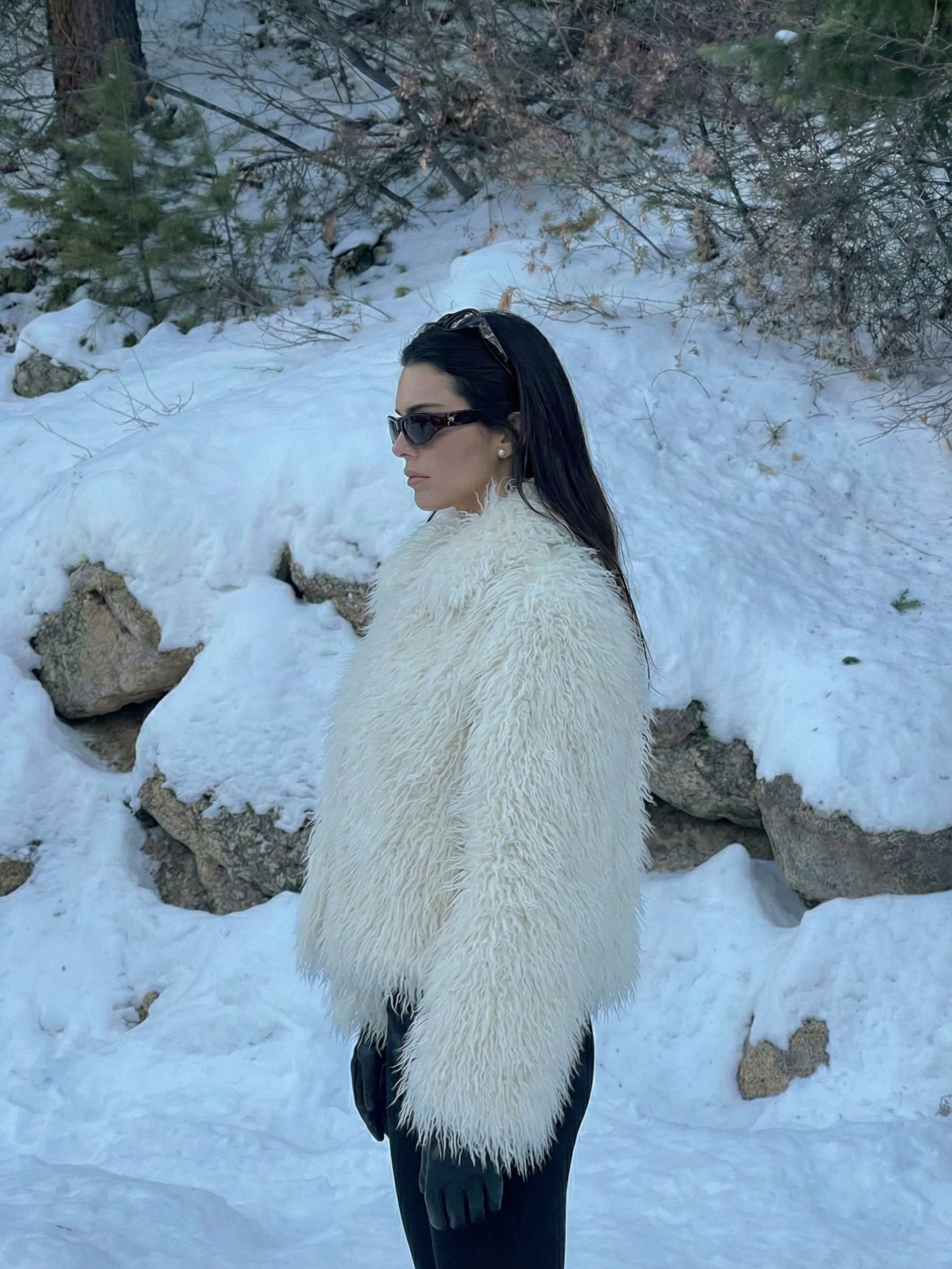 Hana | Veste tendance en fausse fourrure Brun | FormaLuxe