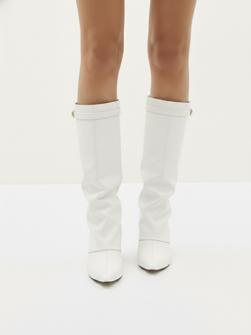 Leeds | Bottes hautes souples en similicuir Noir | FormaLuxe