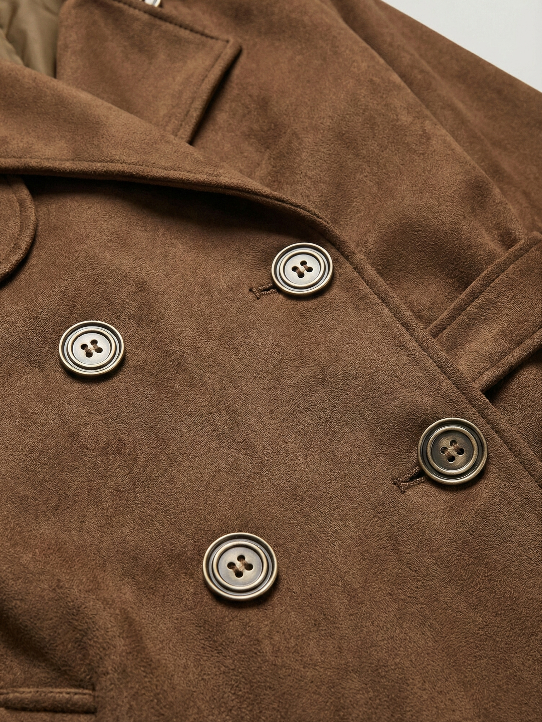 Molly | Long trench-coat en daim ceinturé Brun | FormaLuxe