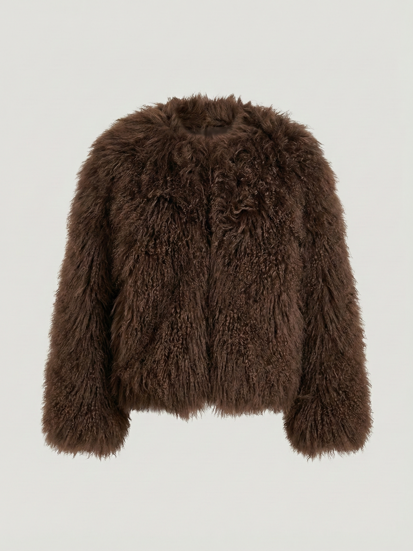 Hana | Veste tendance en fausse fourrure Brun | FormaLuxe