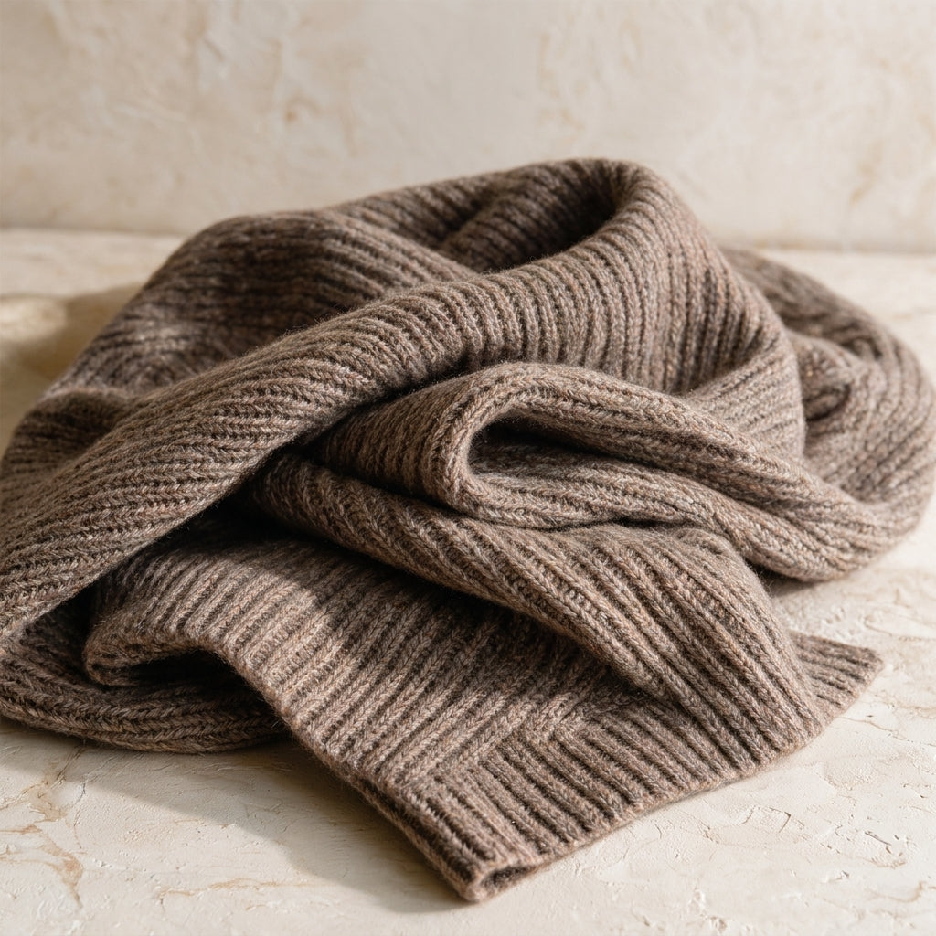 Aveline | Zweiteiliges Strick-Set mit Stehkragen & weiter Hose