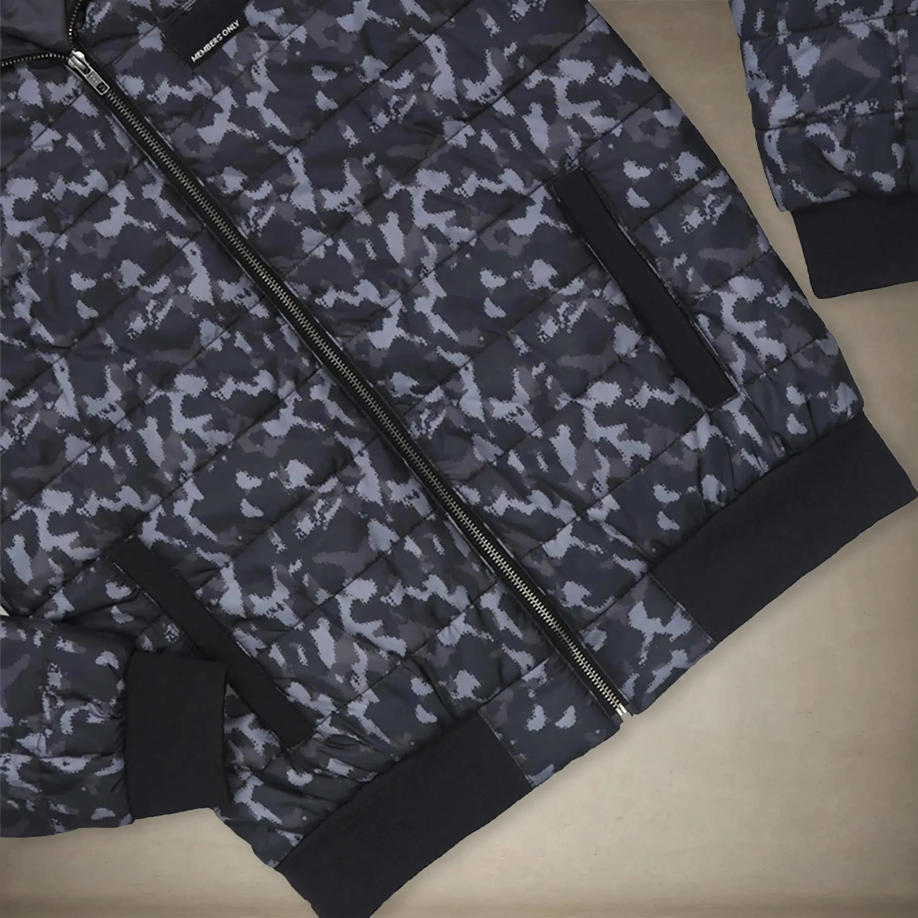 Women's SoHo Oversized Quilted Jacket Black Camo – Women's Iconic Jacket | FormaLuxe