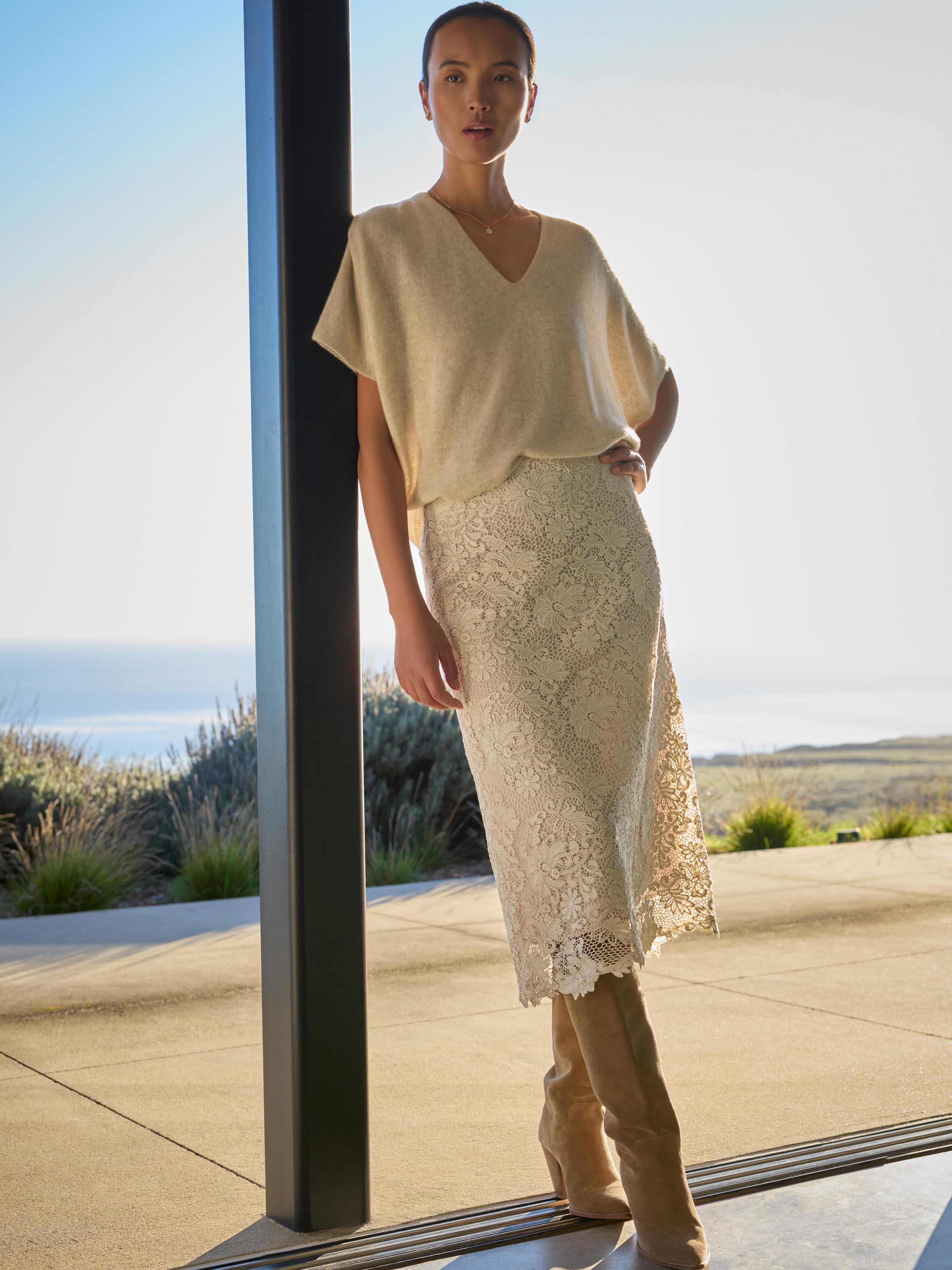 The Mara Lace Skirt – Bottoms | FormaLuxe