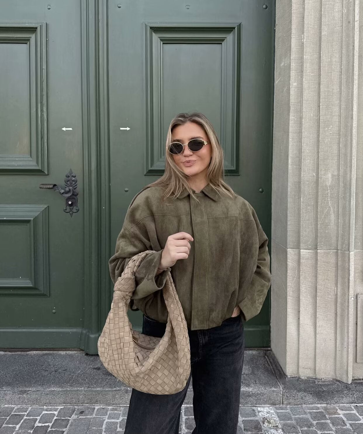 Kaori | Pilot Jacket with Suede Look