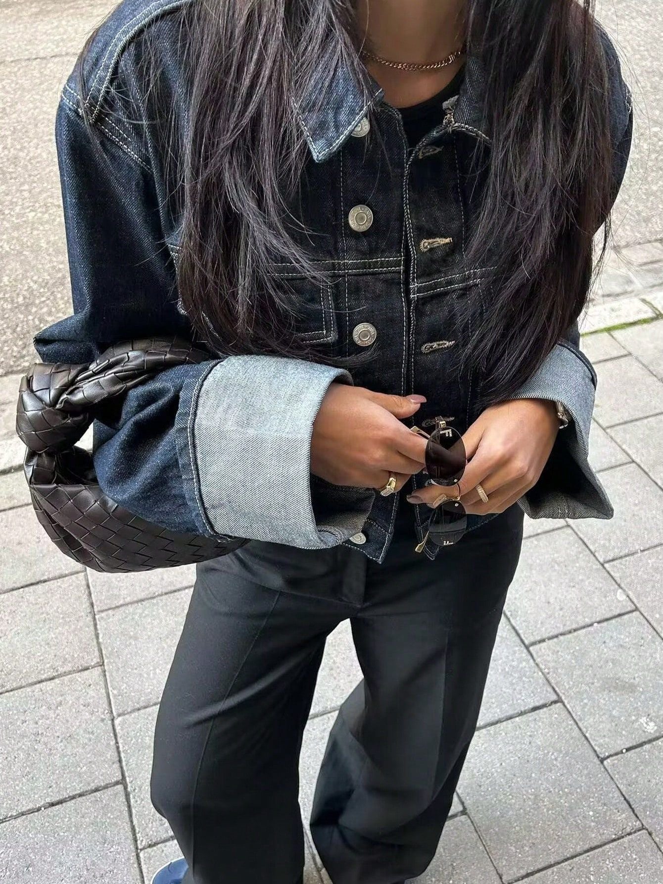 Meadow | Rollkragenjacke mit langen Ärmeln Denim | FormaLuxe