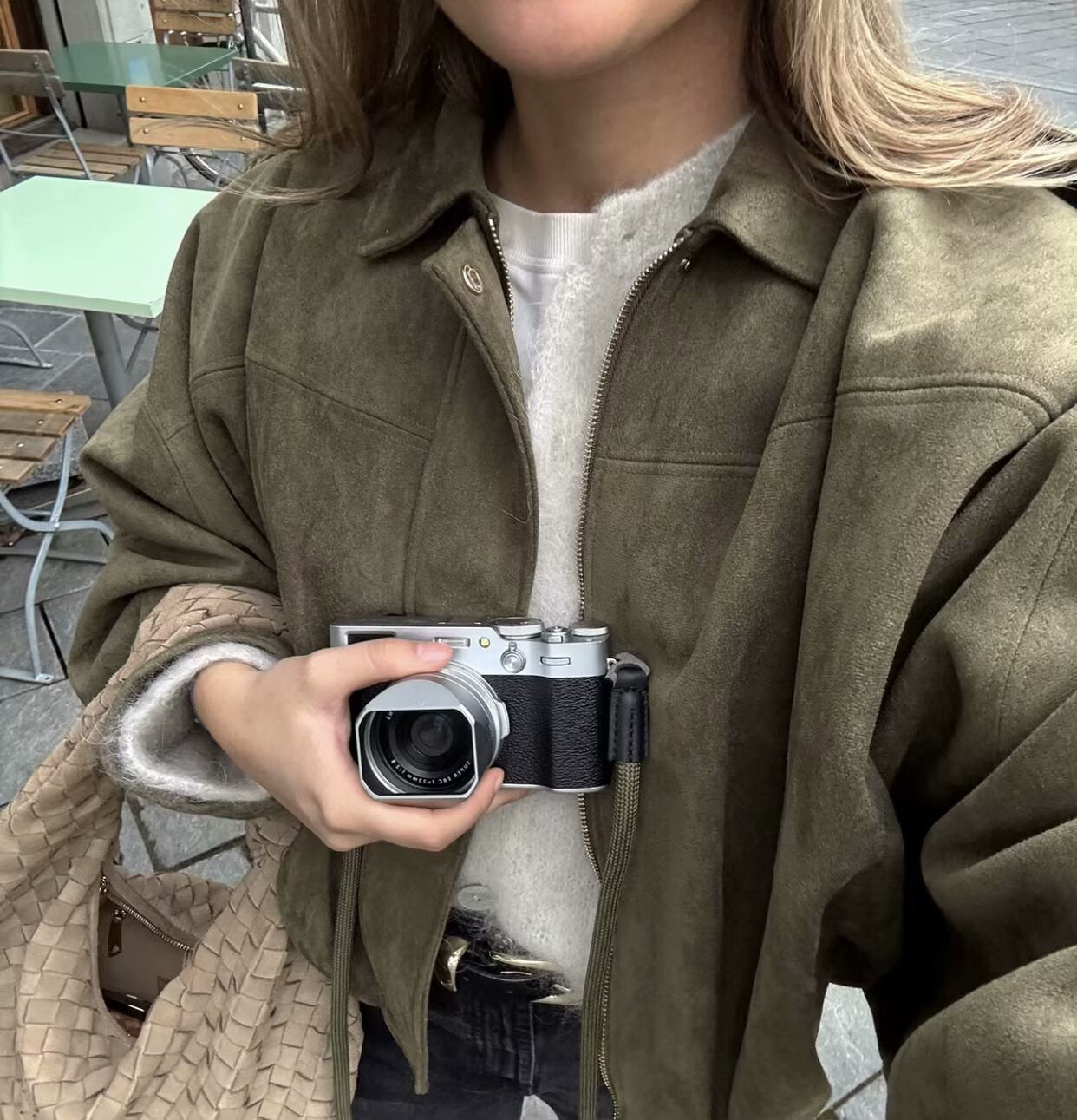 Kaori | Pilot Jacket with Suede Look