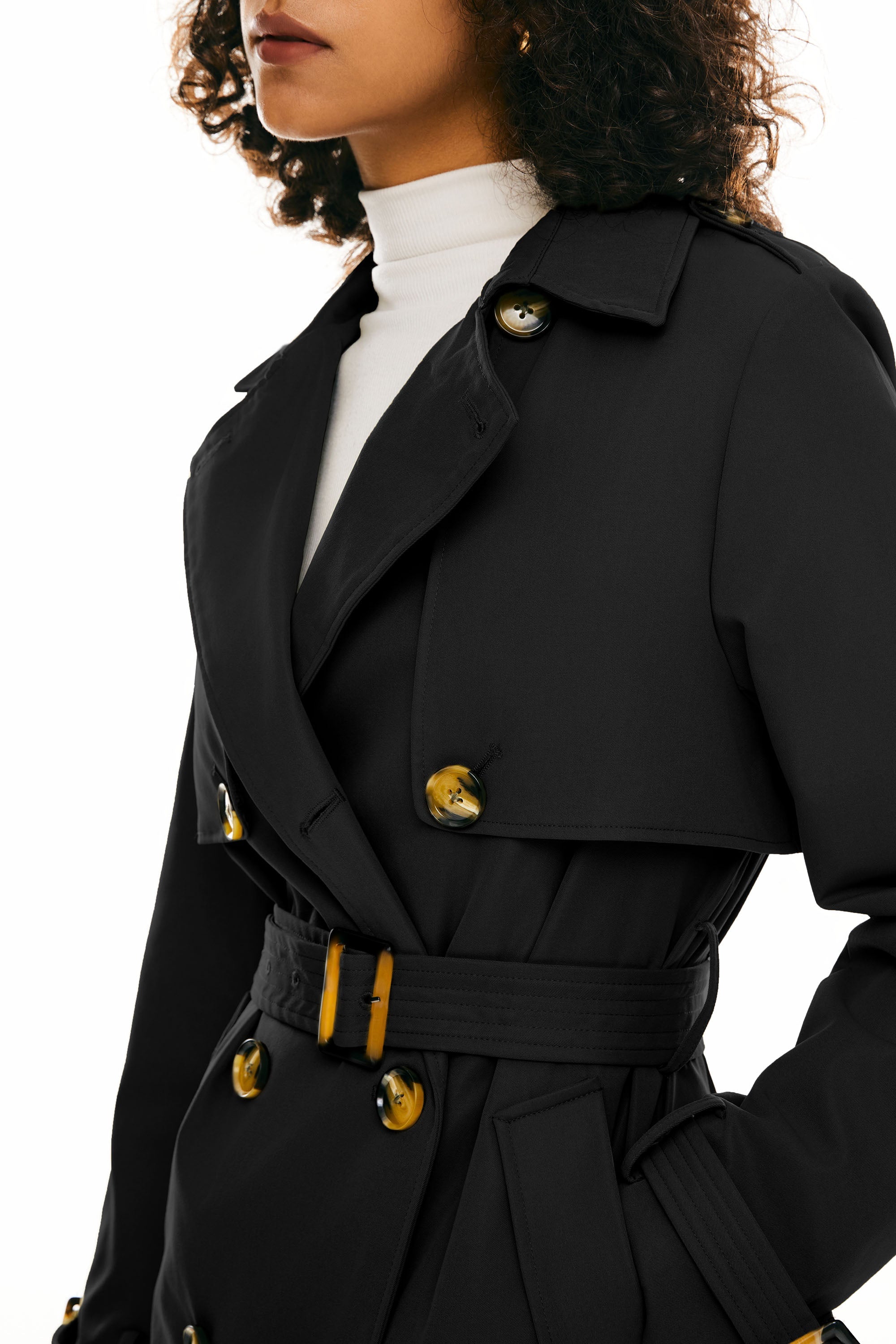 Hudson Belted Trench Coat Frosted Almond – Trench Coats | FormaLuxe