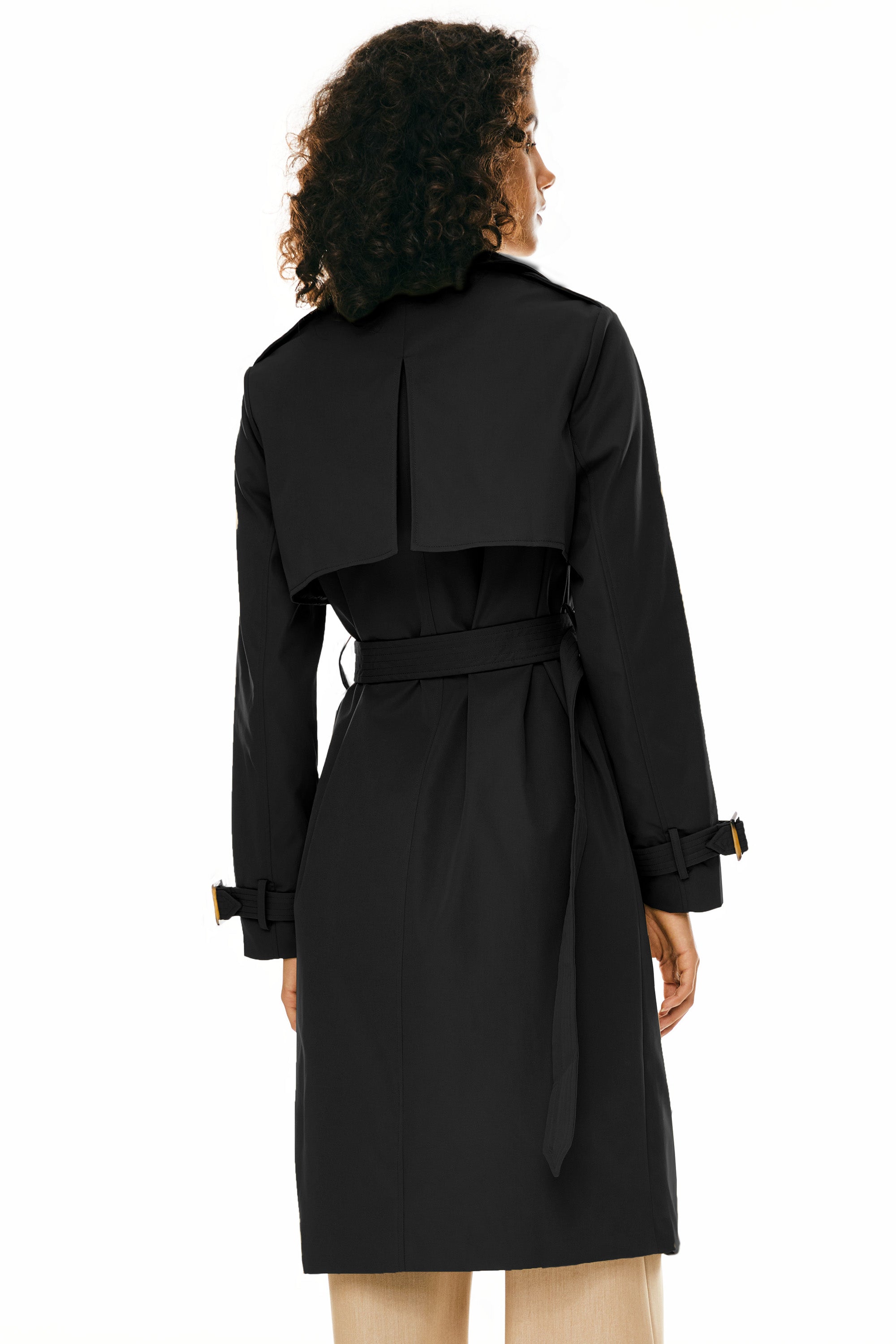 Hudson Belted Trench Coat Frosted Almond – Trench Coats | FormaLuxe